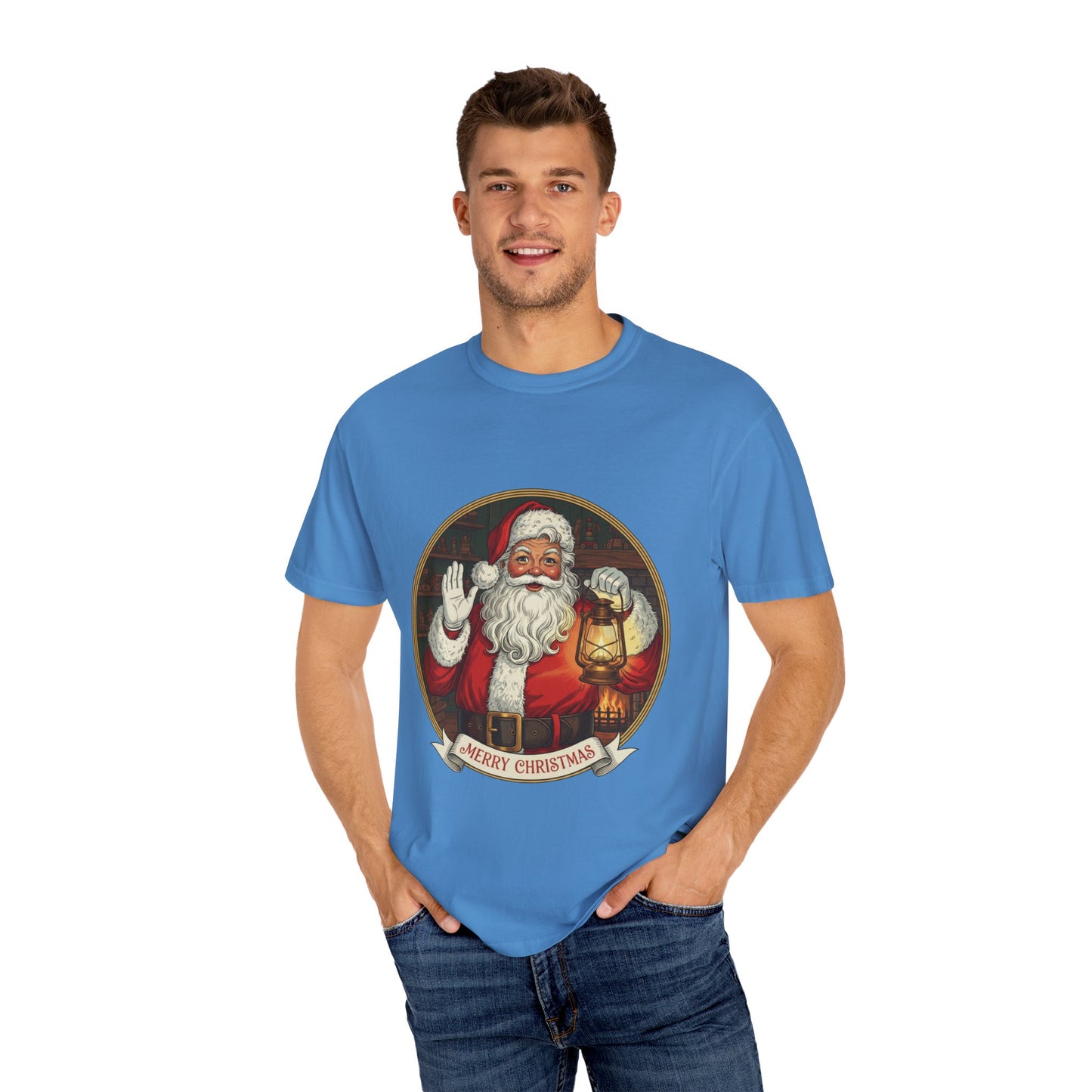 Merry Christmas Santa T-Shirt, Holiday Apparel for Festive Cheer, Unisex Christmas Tee, Perfect Gift for Family, Santa Lovers