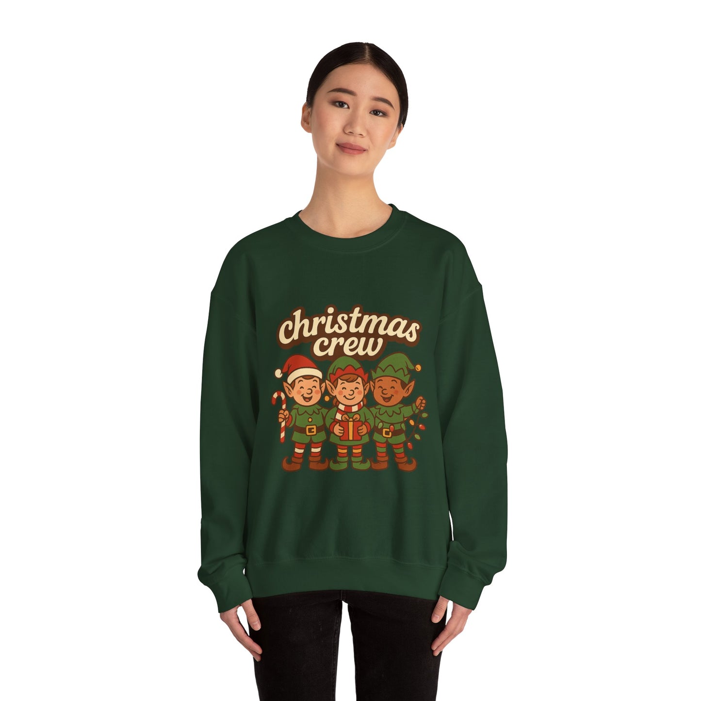 The crew of Christmas elves Unisex Heavy Blend™ Crewneck Sweatshirt