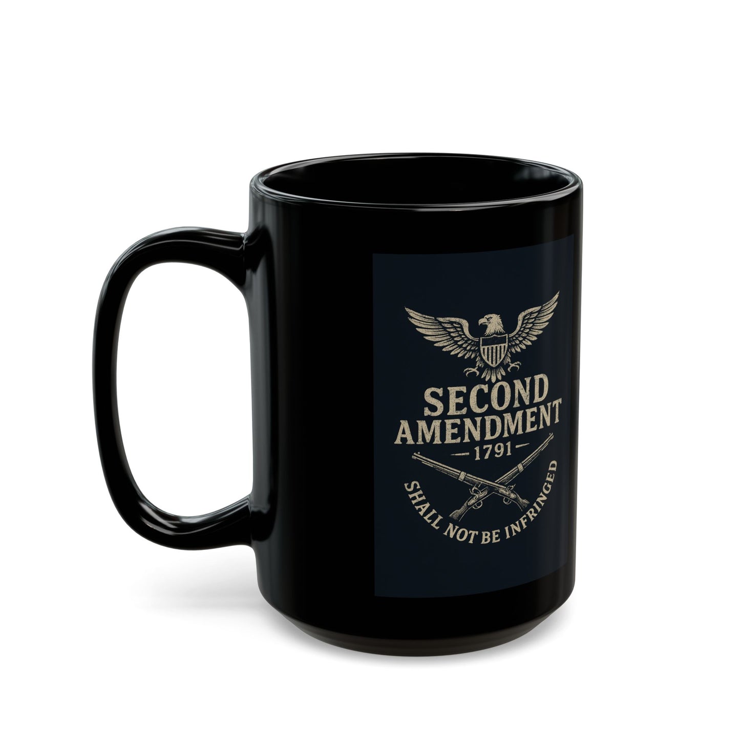 Second Amendment Black Coffee Mug - 11oz & 15oz, Gun Rights Gift, Political Supporter Cup, Patriotic Drinkware, Freedom Lover's Mug