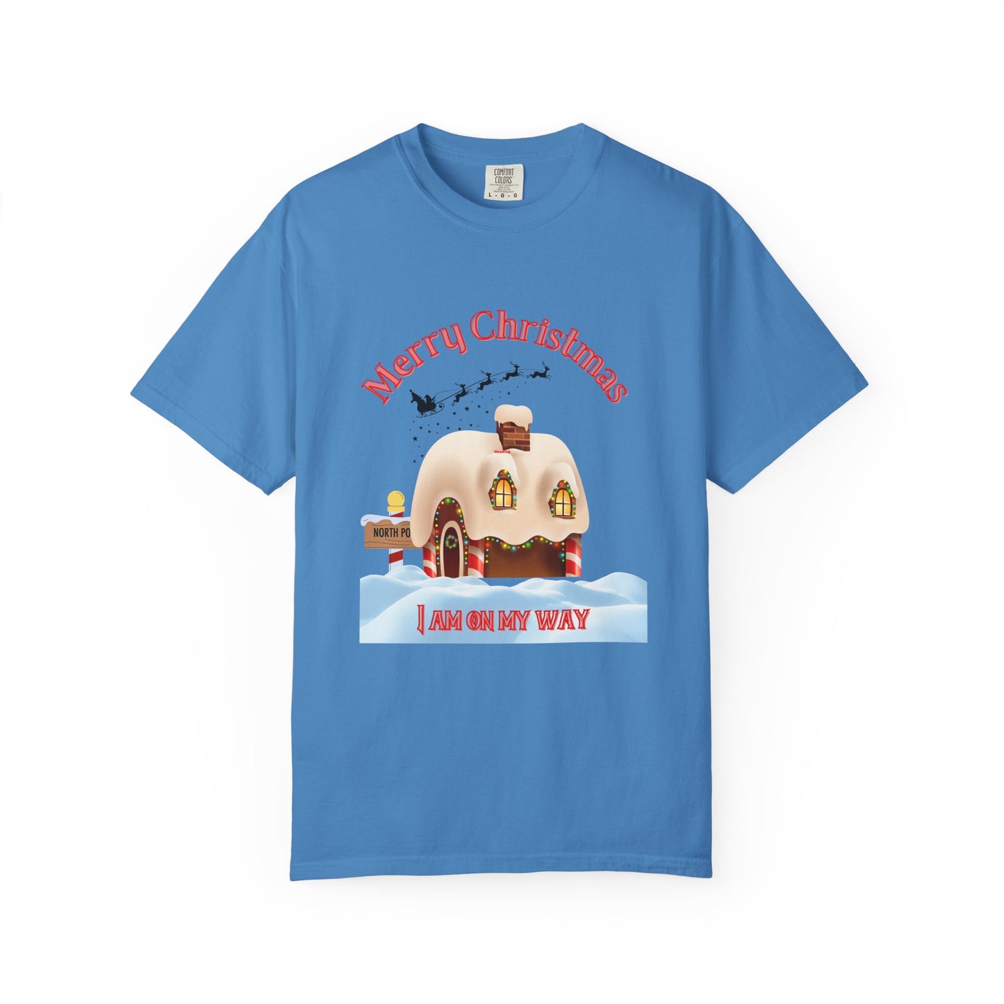 Merry Christmas Garment-Dyed T-Shirt | Unisex Holiday Tee, Christmas Gift, Cozy Casual Wear, Festive Apparel