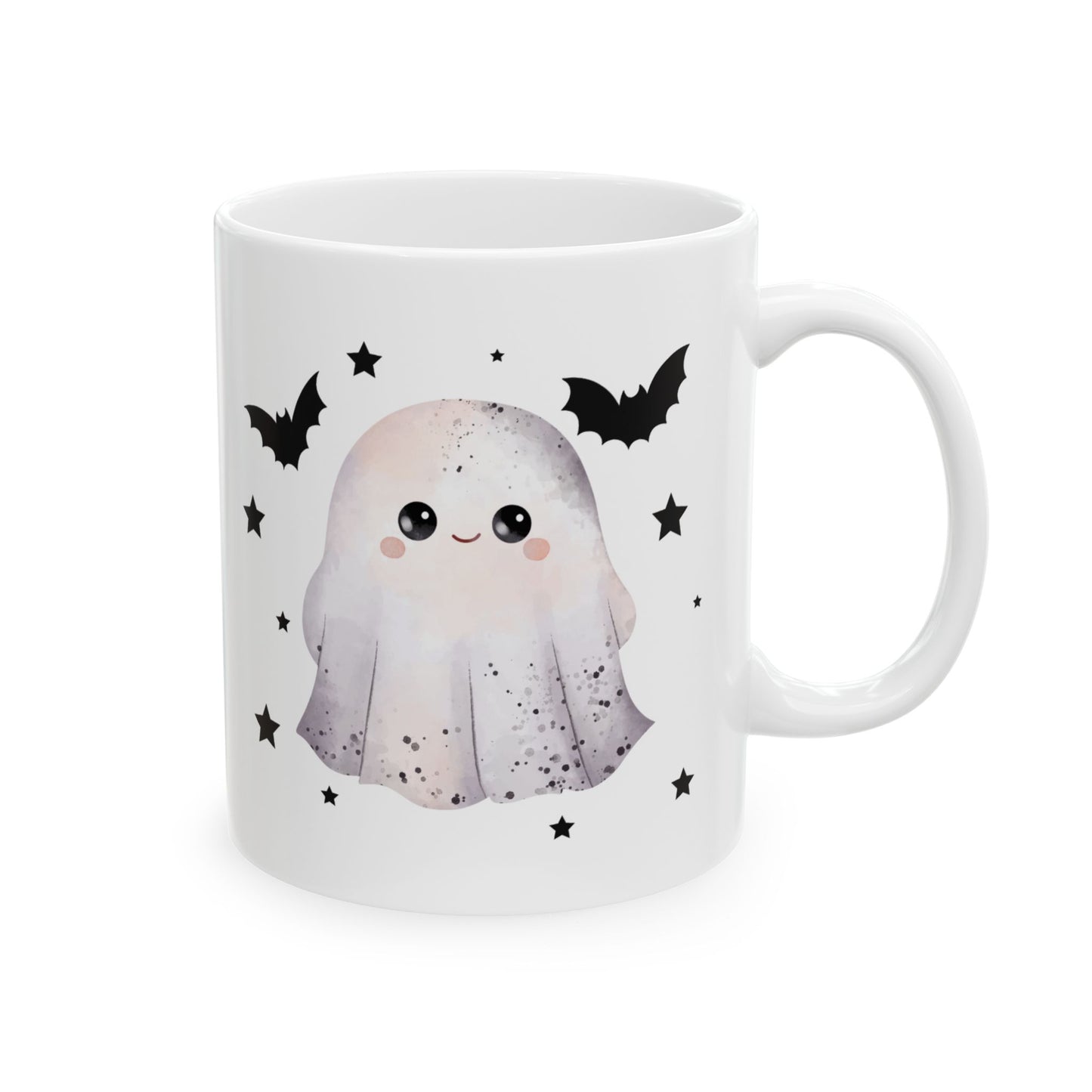 Spooky Halloween Ceramic Mug, Ghost Design, 11oz 15oz