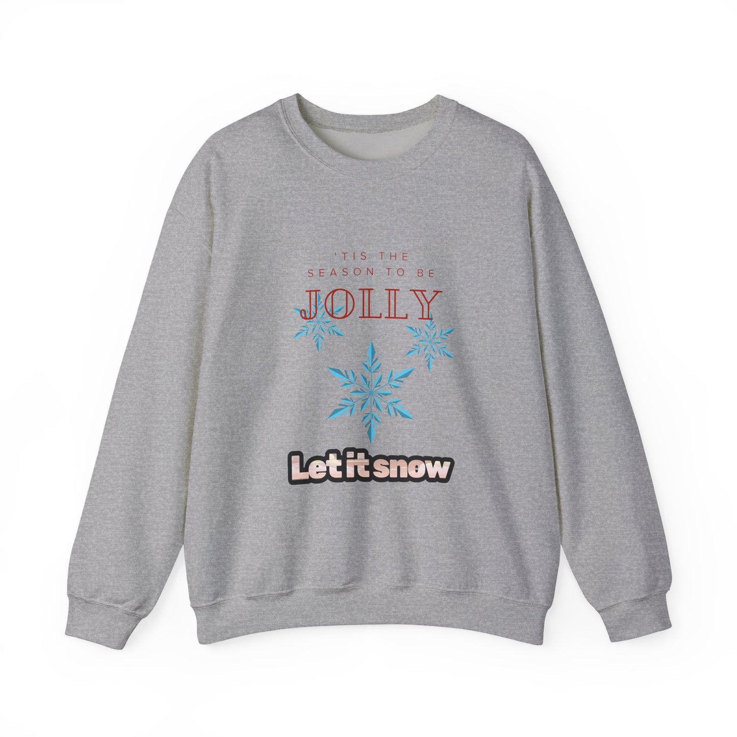 Festive 'Let It Snow' Crewneck Sweatshirt - Cozy Holiday Apparel