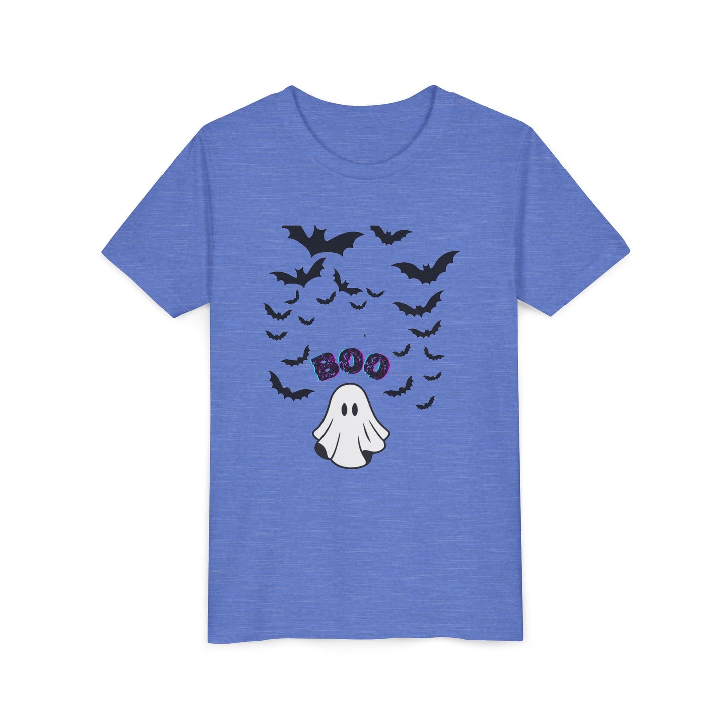 Halloween Youth Tee, Spooky Ghost & Bats Shirt