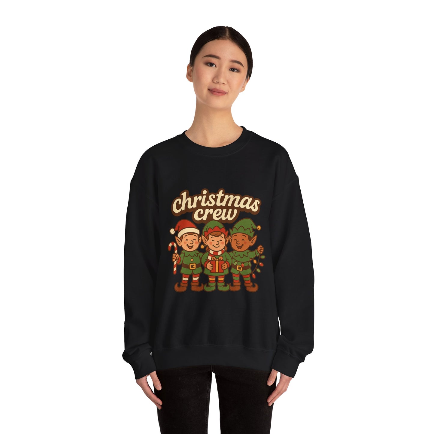 The crew of Christmas elves Unisex Heavy Blend™ Crewneck Sweatshirt