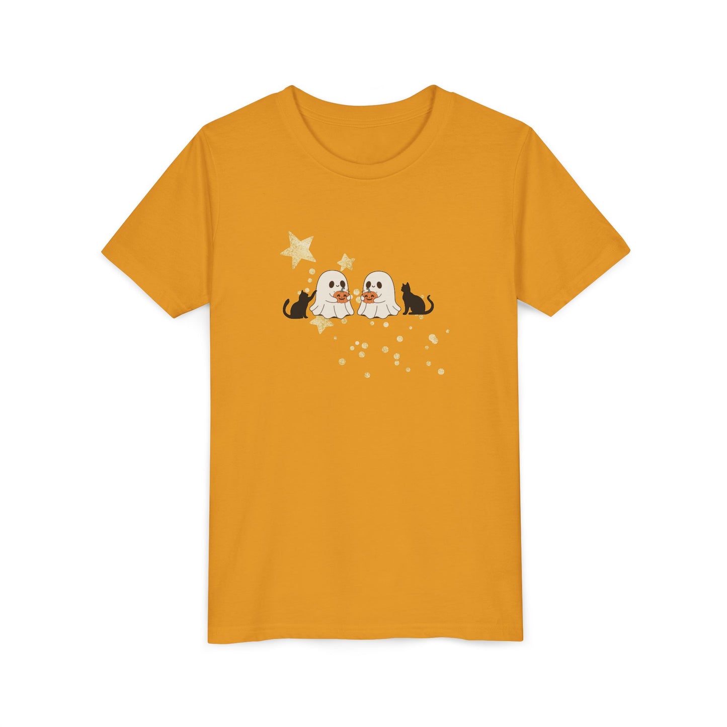 Adorable Cat and Star Youth Tee Perfect for Halloween