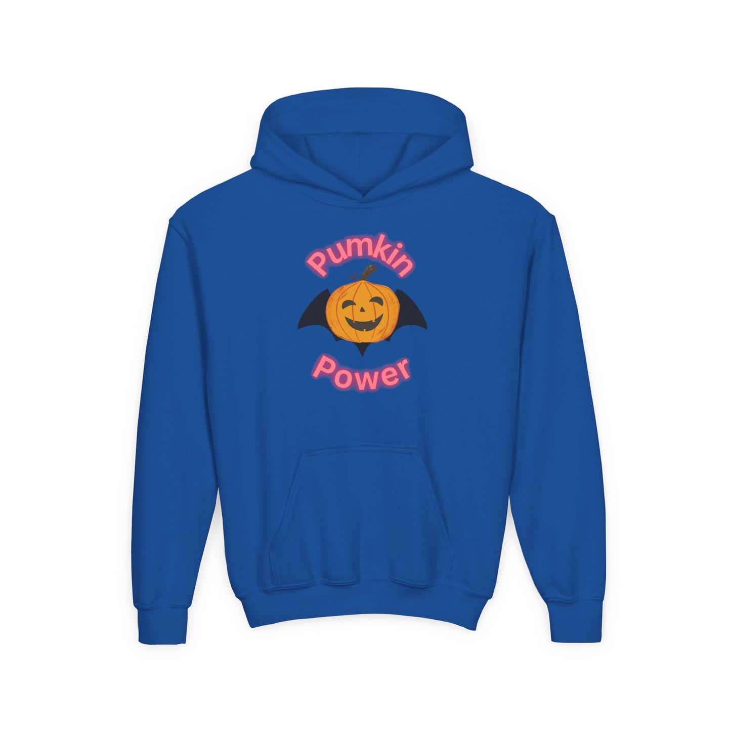 Youth Halloween Hoodie, Pumpkin Power Sweatshirt, Cozy Fall Apparel