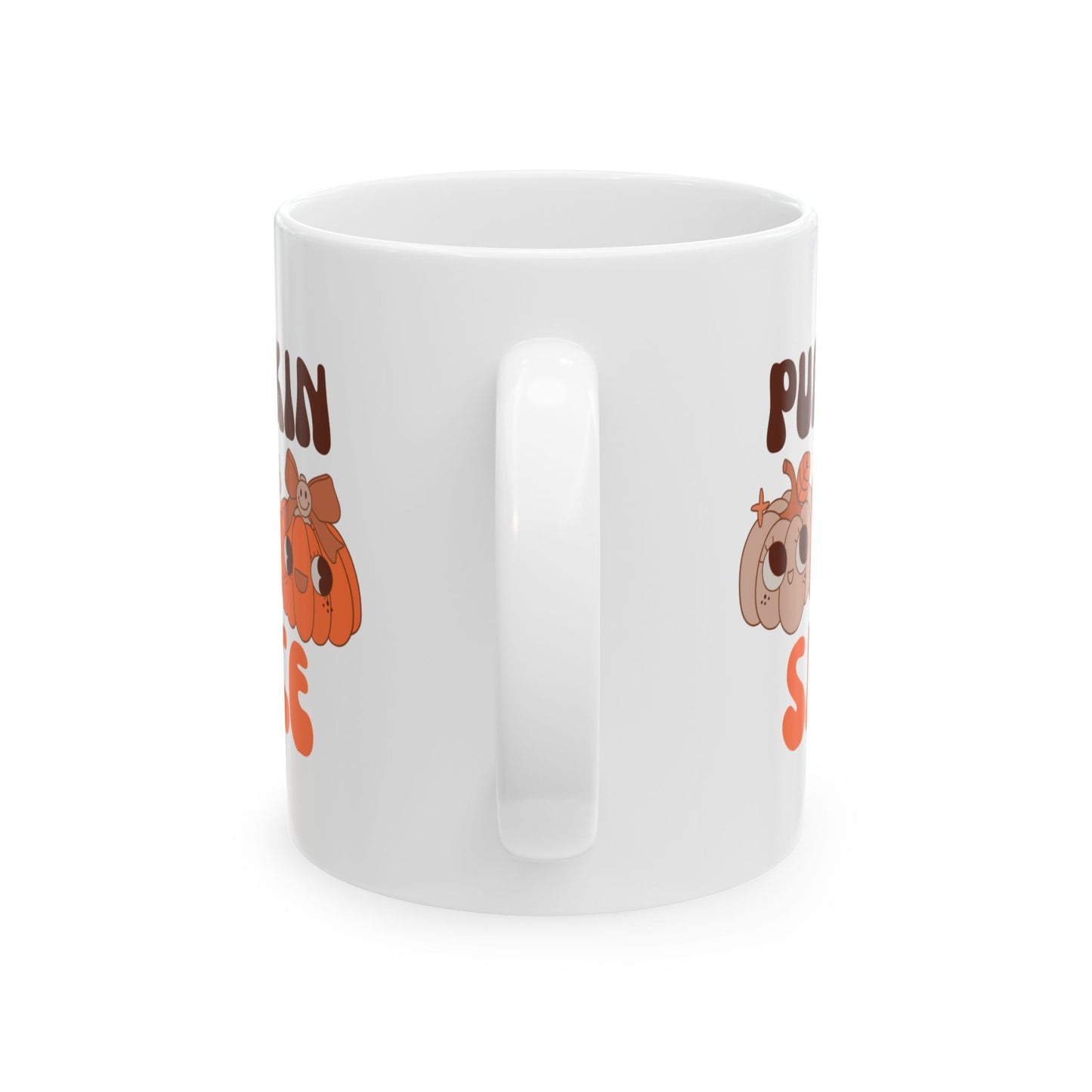 Whimsical Pumpkin Spice Mug, Cute Fall Drinkware 11oz & 15oz