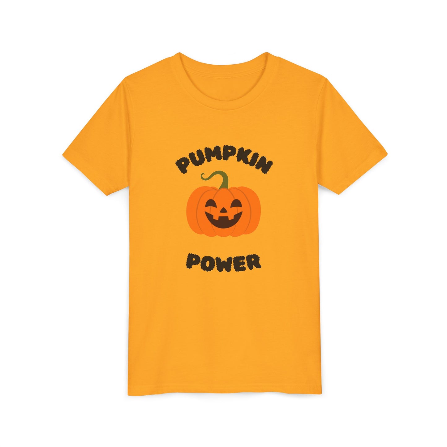 Halloween Youth T-Shirt with Pumpkin Power Design