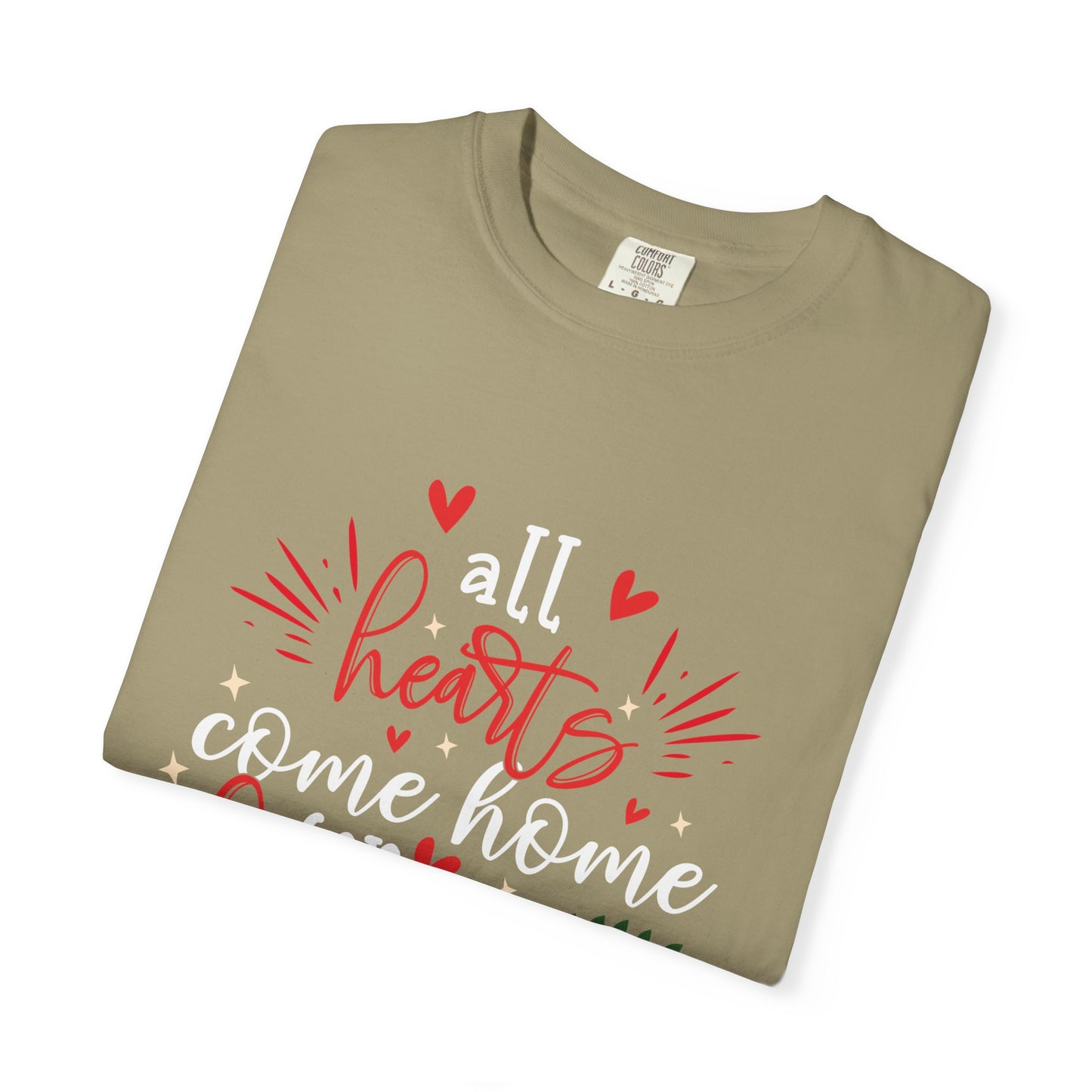 Unisex Christmas Garment-Dyed T-shirt expressing a wish to be home for the holiday
