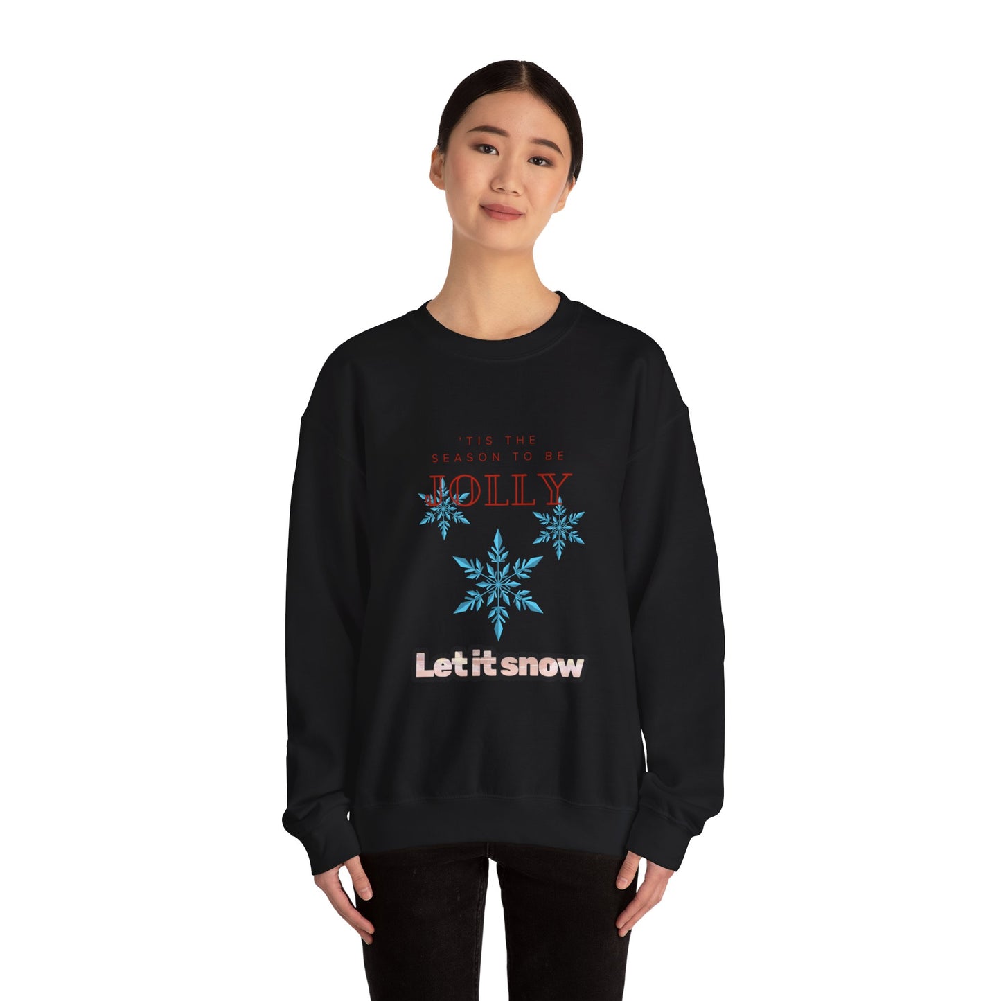 Festive 'Let It Snow' Crewneck Sweatshirt - Cozy Holiday Apparel