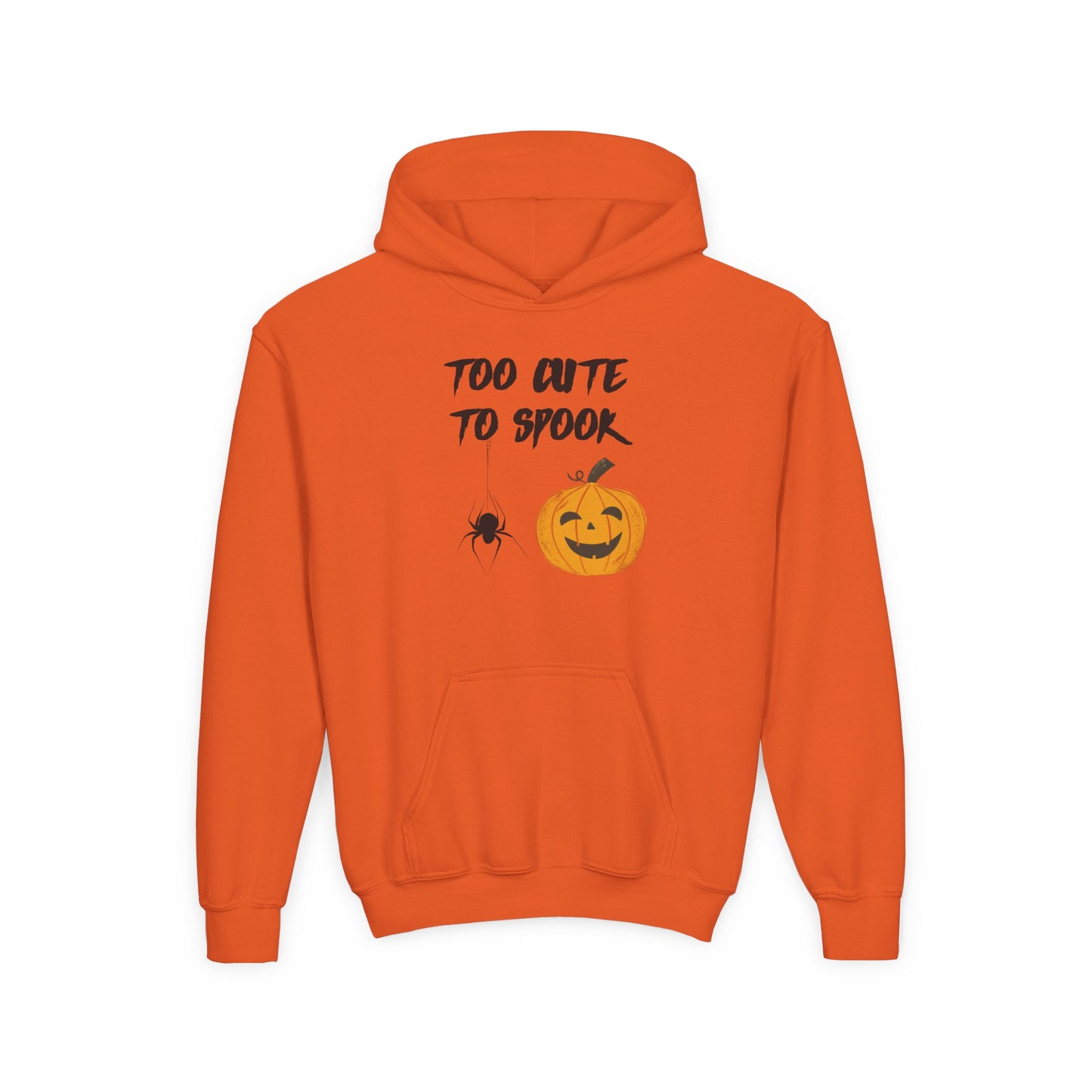 Youth Halloween Hoodie - Too Cute to Spook, Fall Apparel, Kids Sweatshirt, Autumn Fashion, Trick or Treat Gear