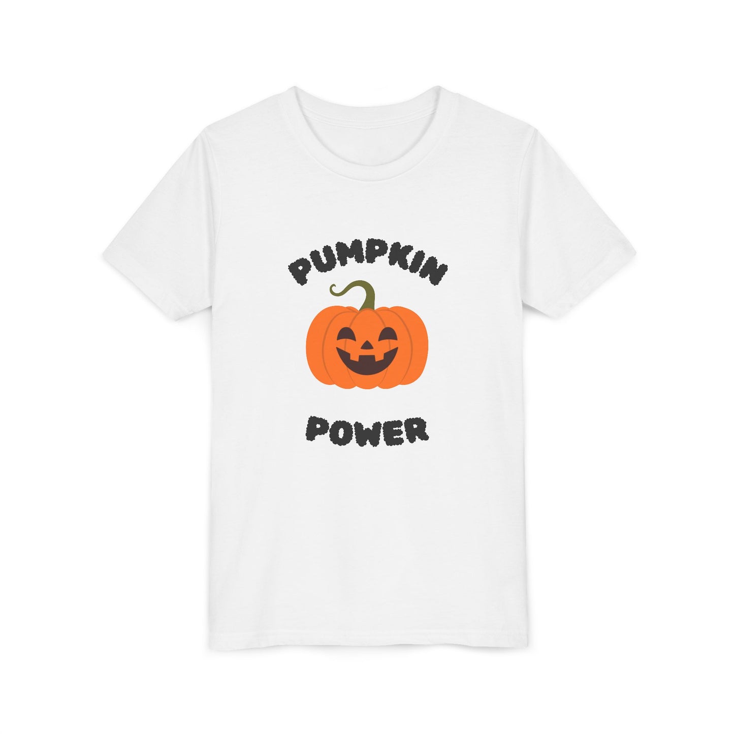 Halloween Youth T-Shirt with Pumpkin Power Design