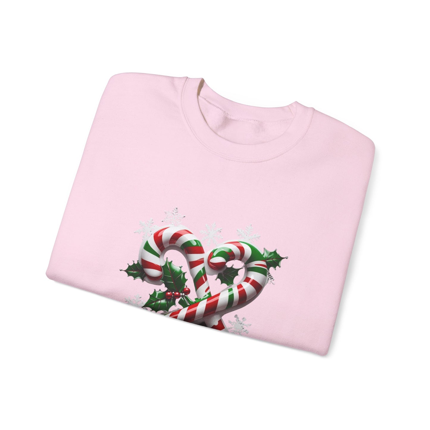 Holiday Candy Cane Sweatshirt - Christmas Sweater, Festive Crewneck