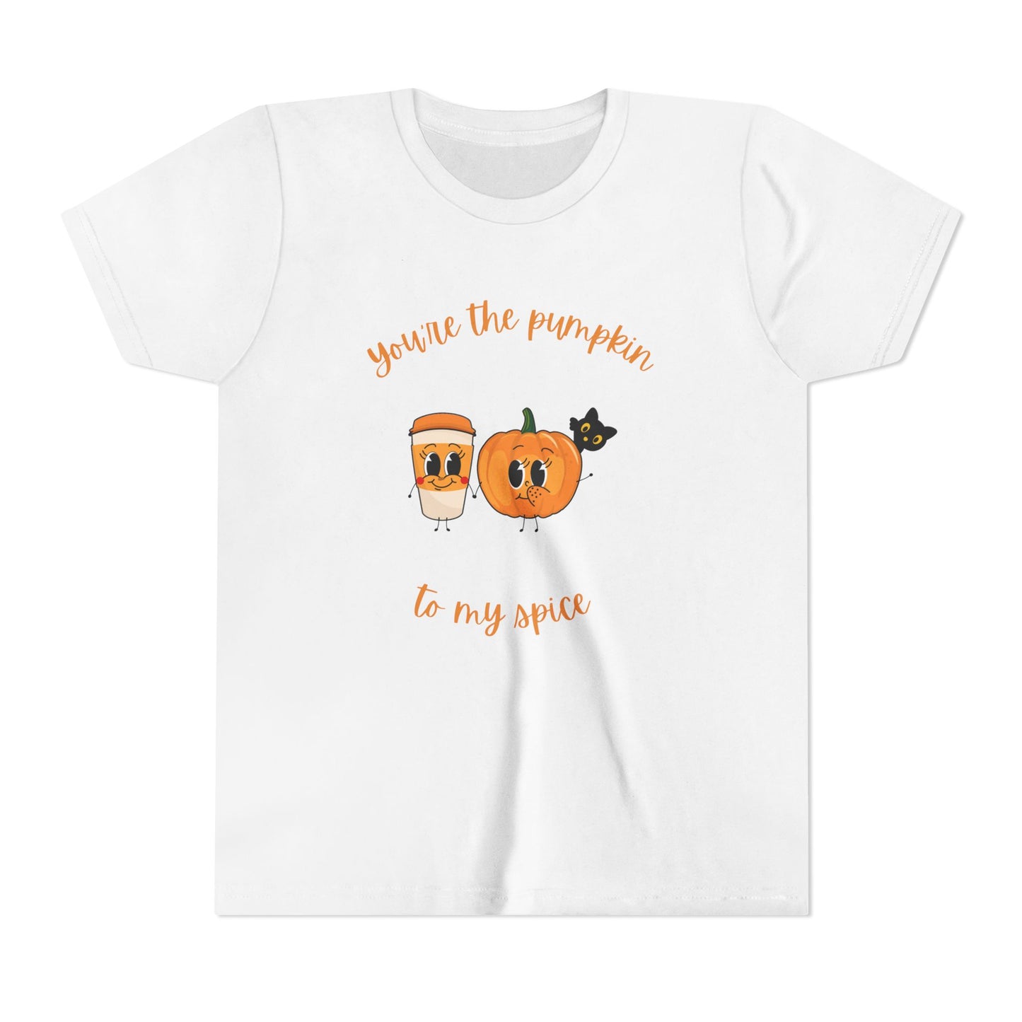 Cute Pumpkin Spice Youth Tee, Halloween T-Shirt