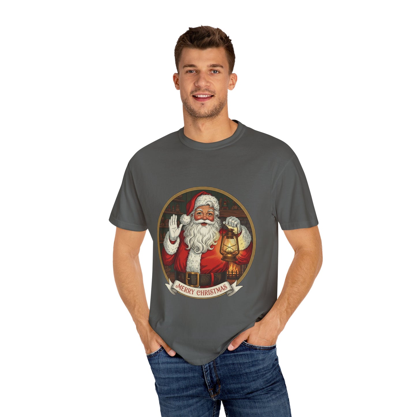 Merry Christmas Santa T-Shirt, Holiday Apparel for Festive Cheer, Unisex Christmas Tee, Perfect Gift for Family, Santa Lovers
