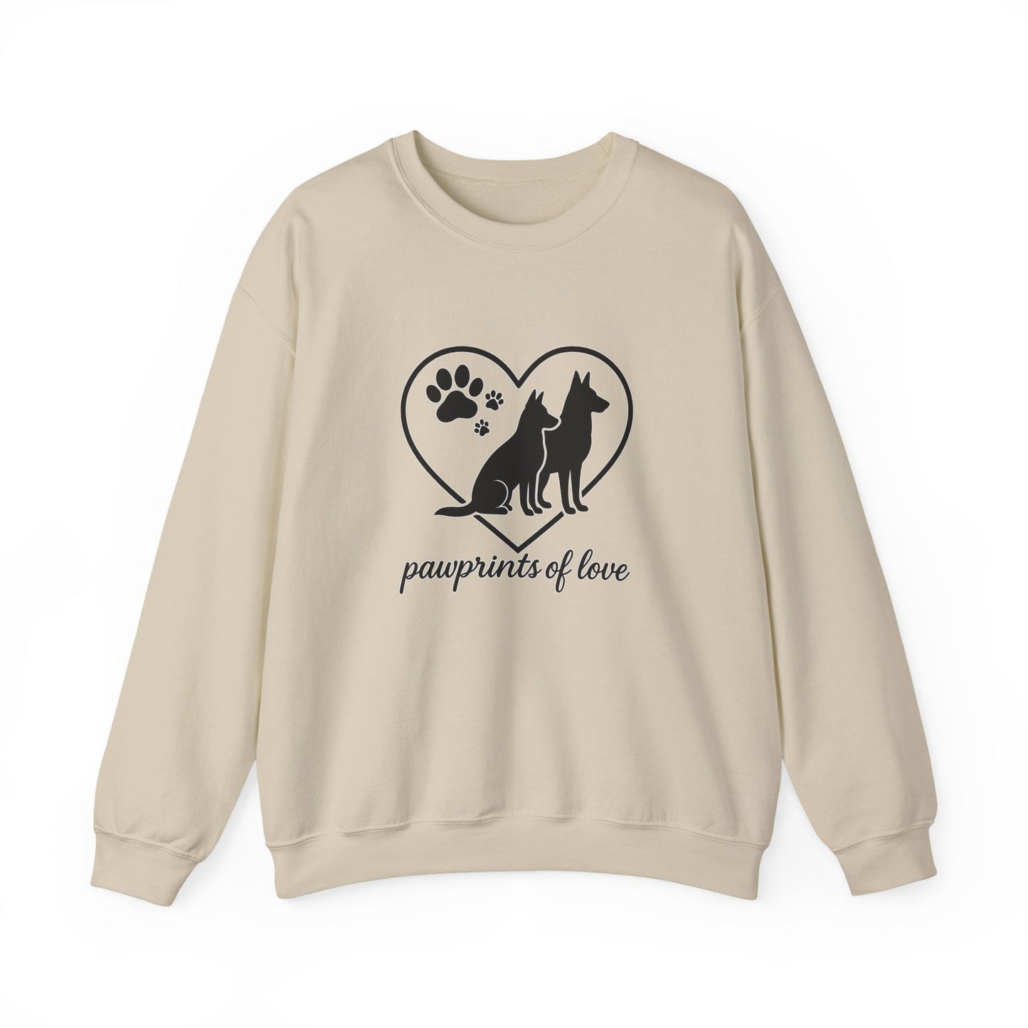 Pawprint Love Sweatshirt for Dog Lovers | Cozy Crewneck, Gift for Pet Owners, Animal Lovers, Dog Mom, Casual Style