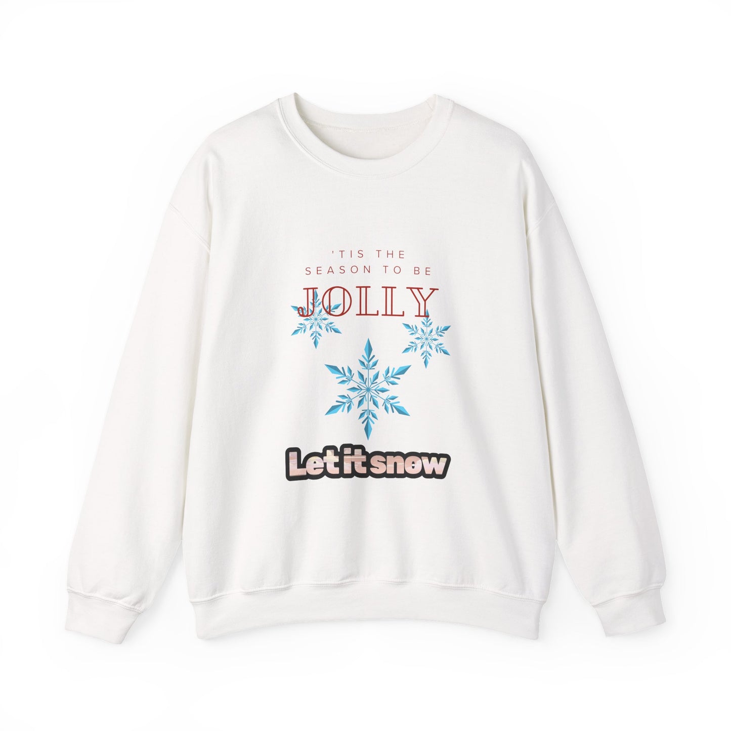 Festive 'Let It Snow' Crewneck Sweatshirt - Cozy Holiday Apparel