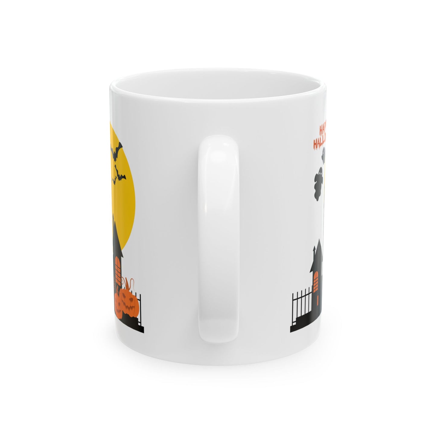 Halloween-Themed Ceramic Mug, Ghostly Tea Cup