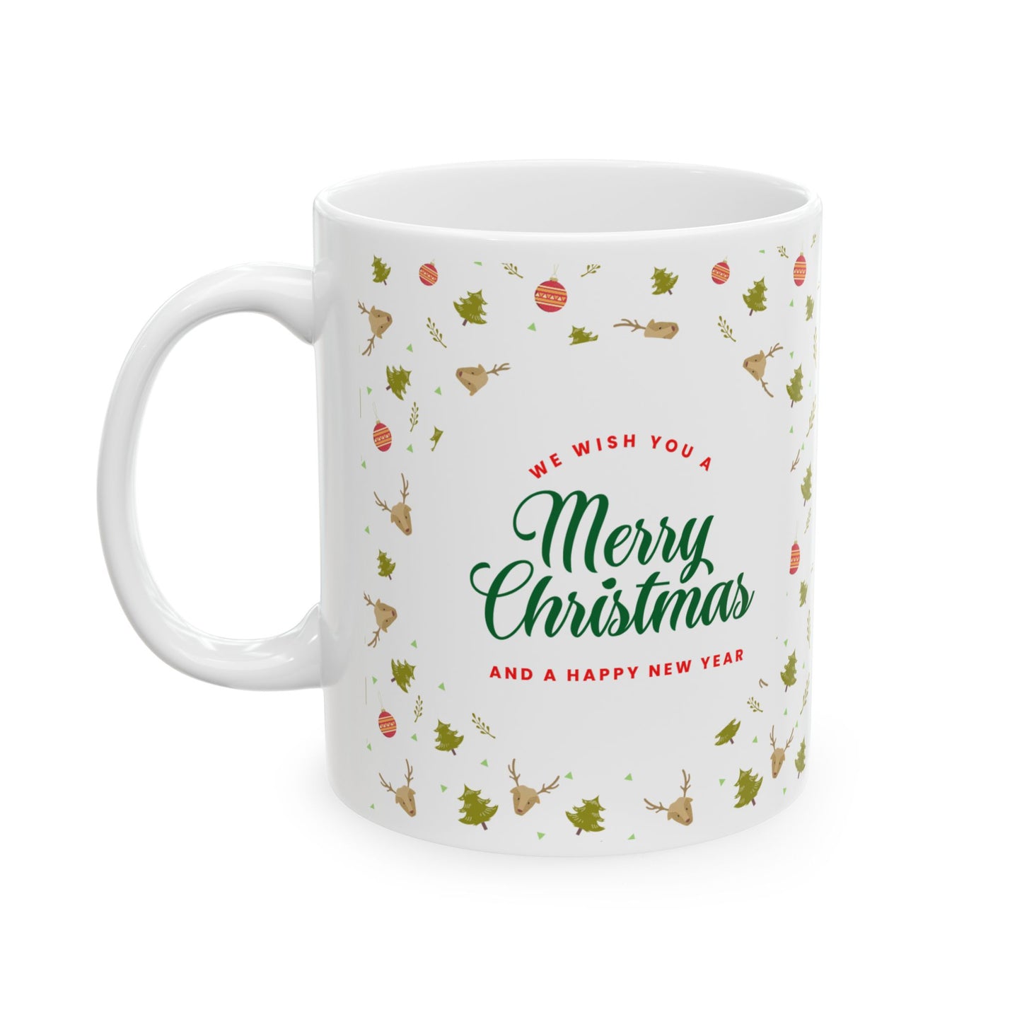 Festive Christmas Mug, Holiday Coffee Cup