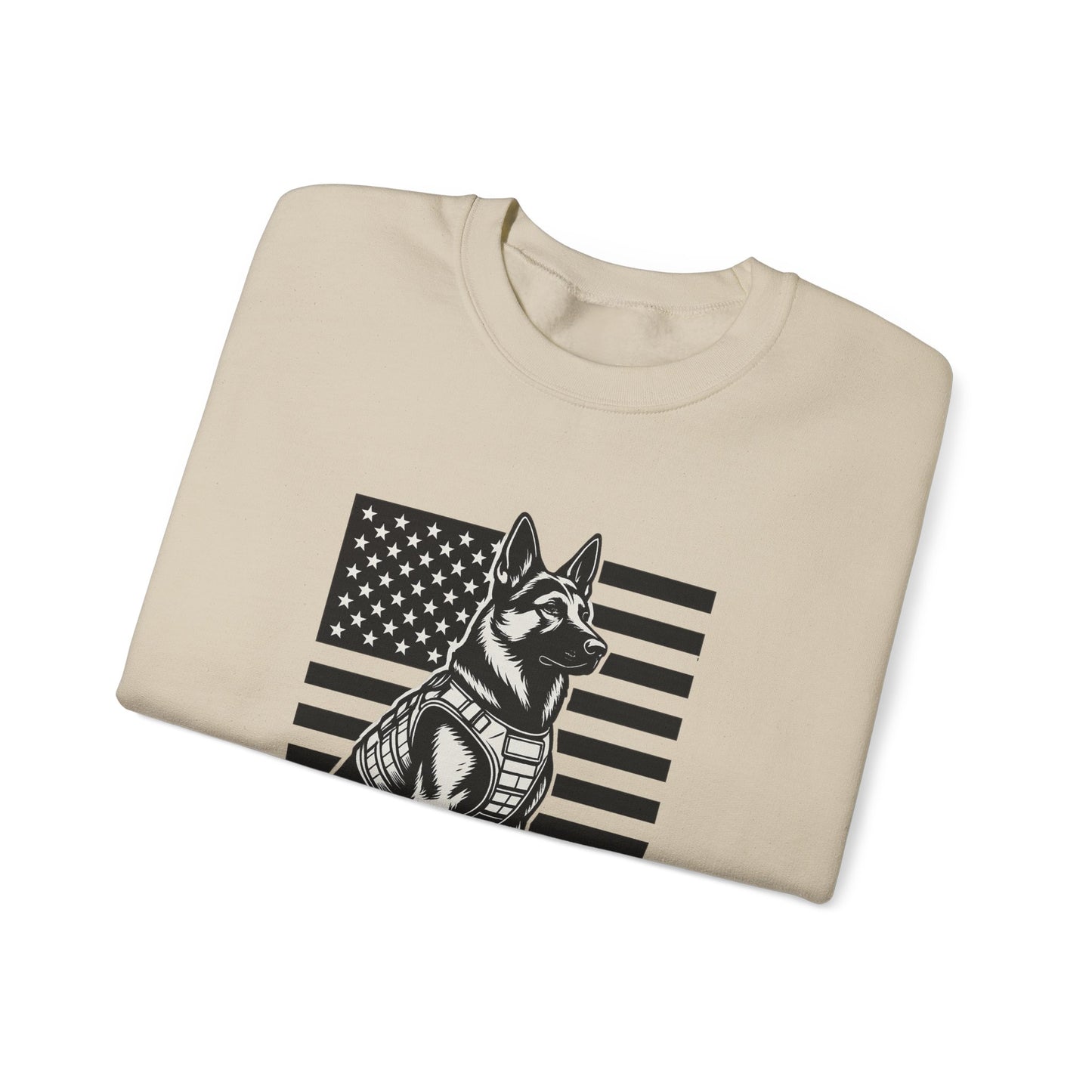 Patriotic Dog Sweatshirt, For God and Country Crewneck, Military Support Apparel, Veteran Gift, USA Flag Sweater