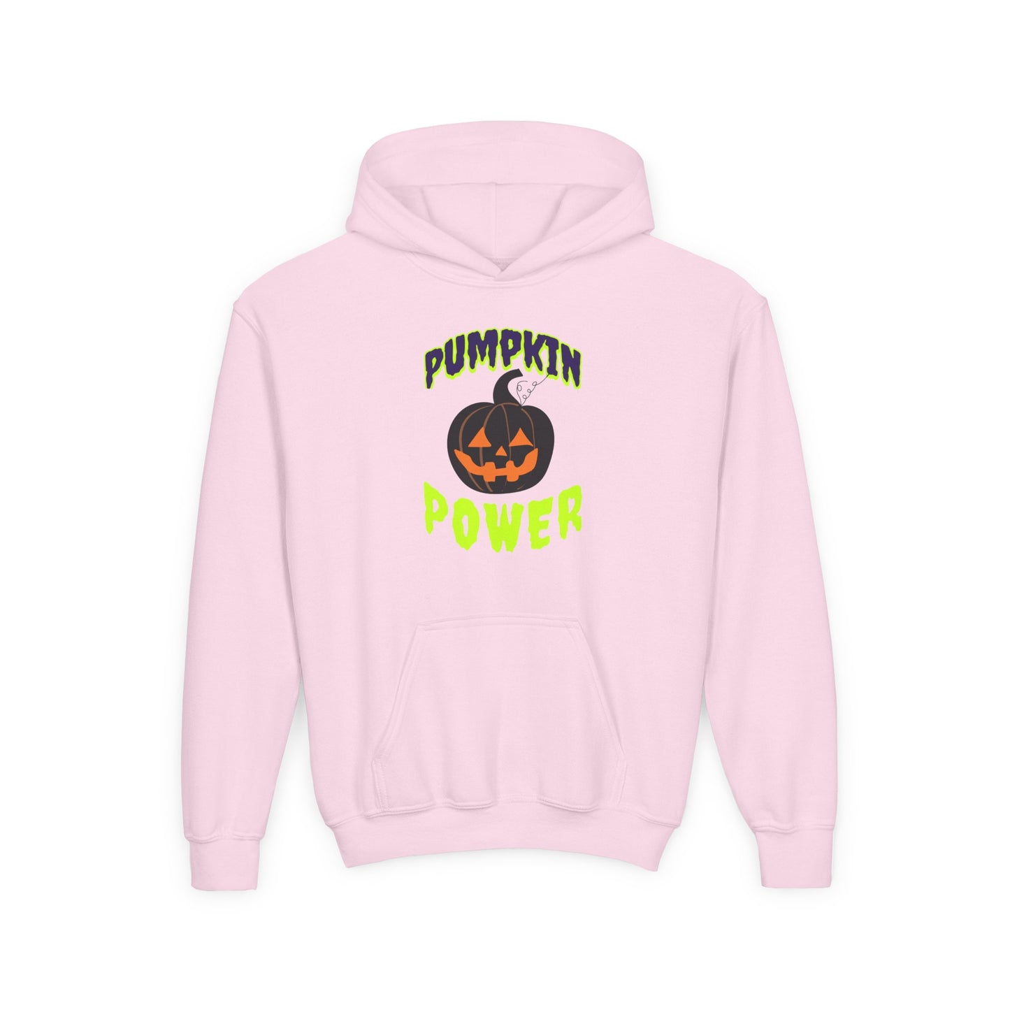 Youth Pumpkin Power Hoodie, Halloween Sweatshirt