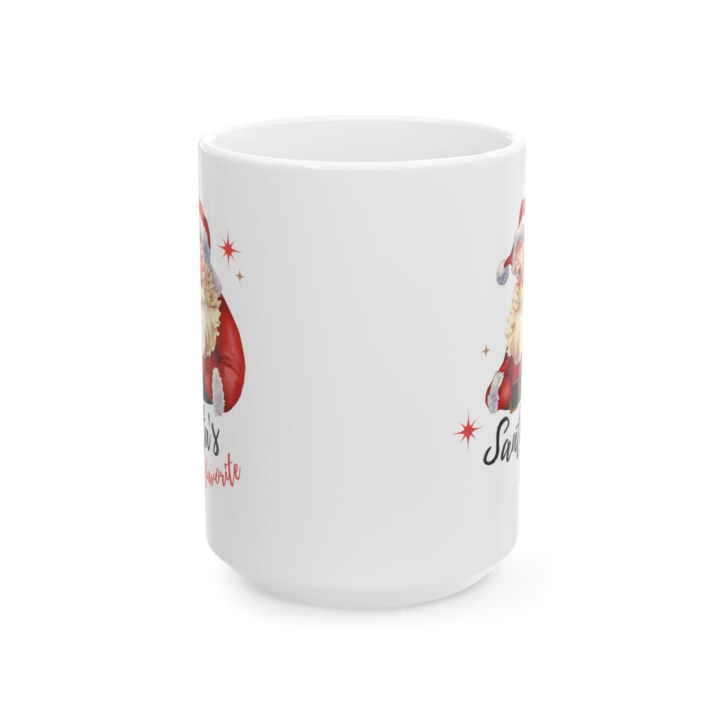 Santa's Favorite Ceramic Mug, Christmas Gift, Holiday Drinkware, Cute Coffee Cup, Festive Mug, Seasonal Kitchen Decor