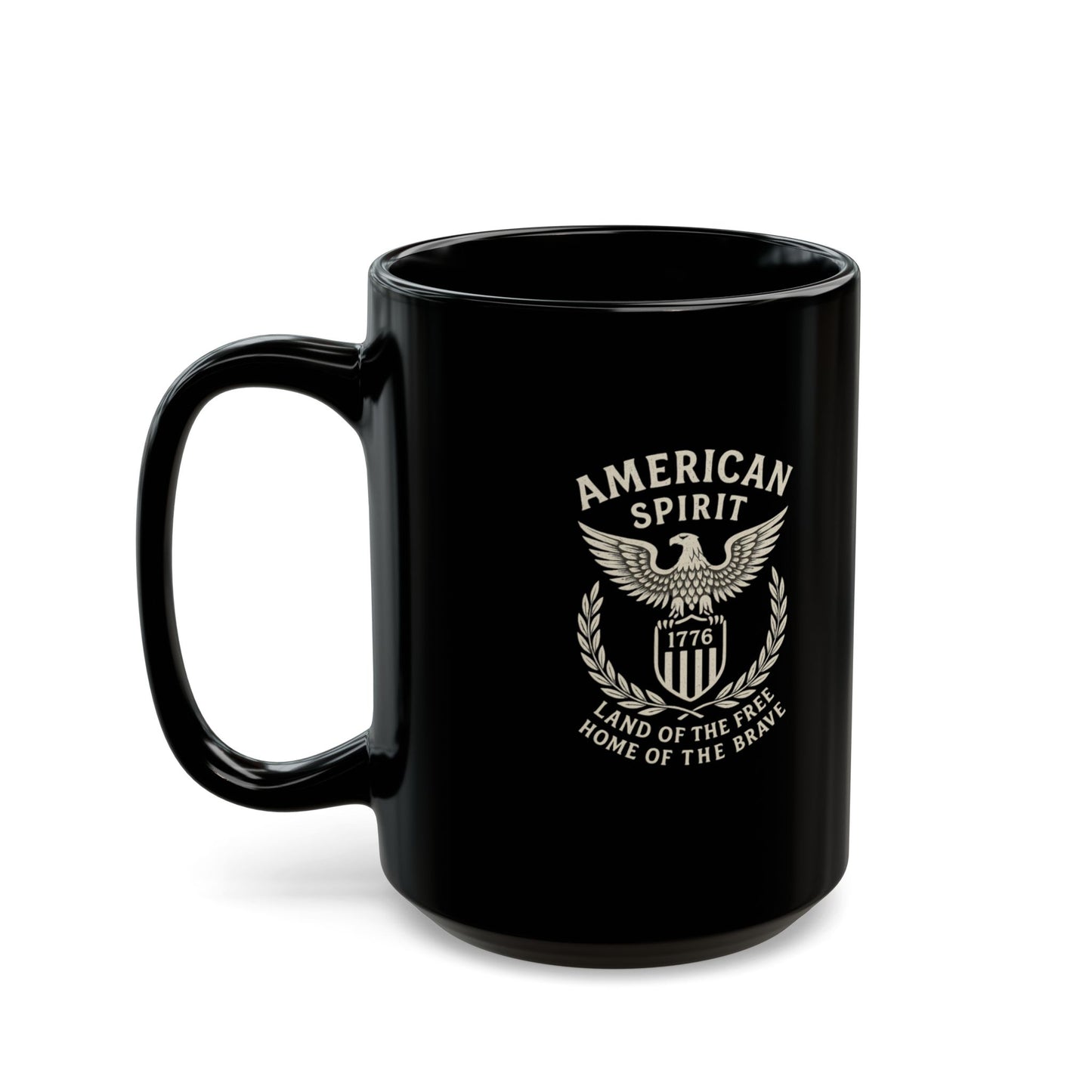 Patriotic Black Mug - Perfect for Coffee Lovers, Gifts for Veterans, Home Decor, American Spirit, Memorial Day, Independence Day