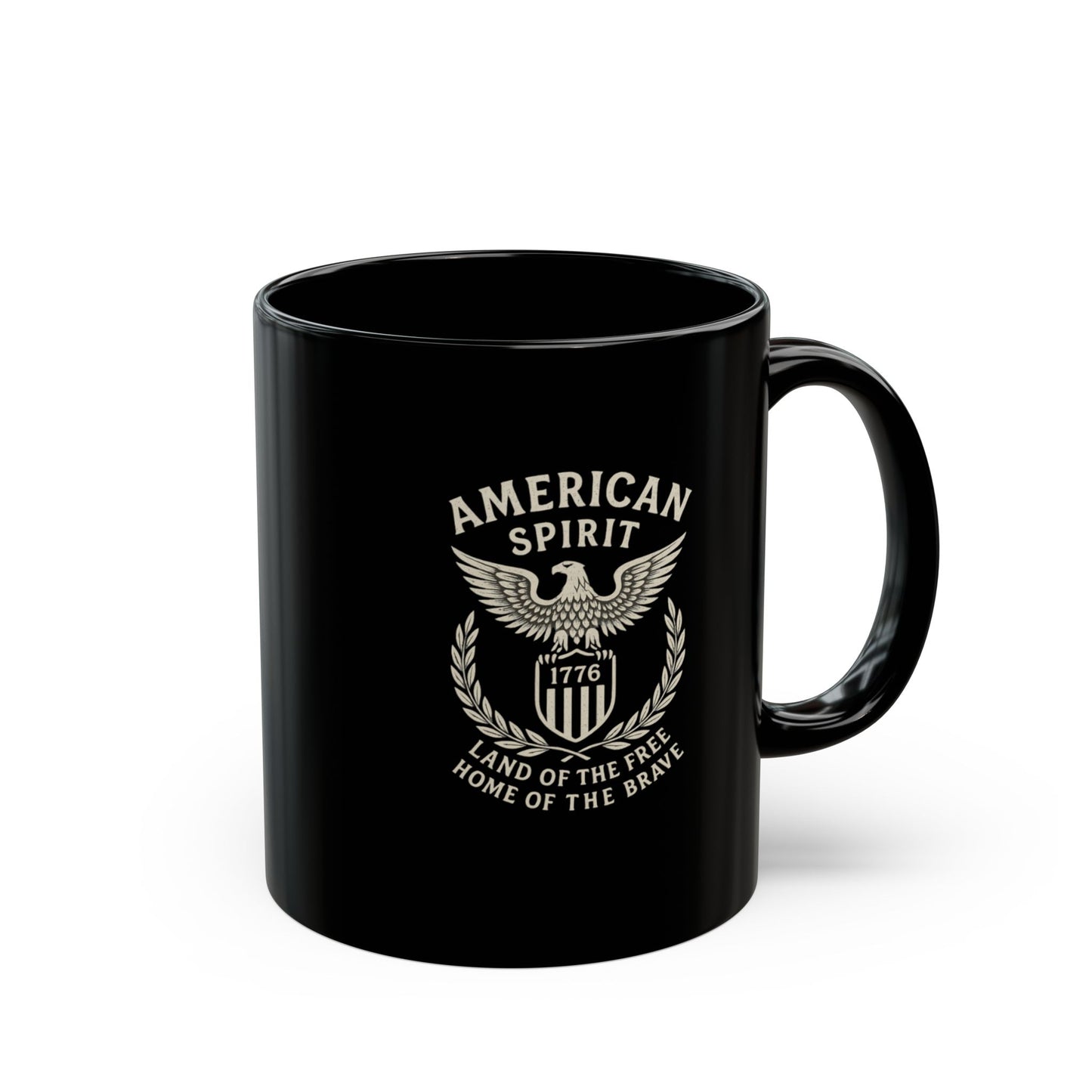 Patriotic Black Mug - Perfect for Coffee Lovers, Gifts for Veterans, Home Decor, American Spirit, Memorial Day, Independence Day