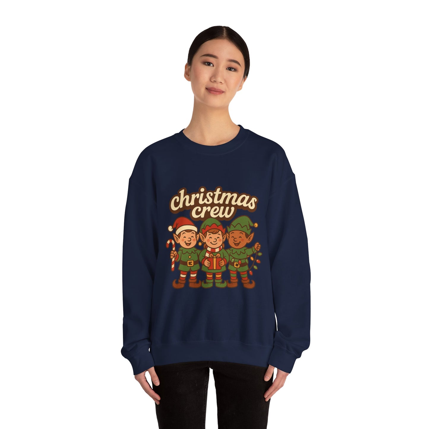 The crew of Christmas elves Unisex Heavy Blend™ Crewneck Sweatshirt
