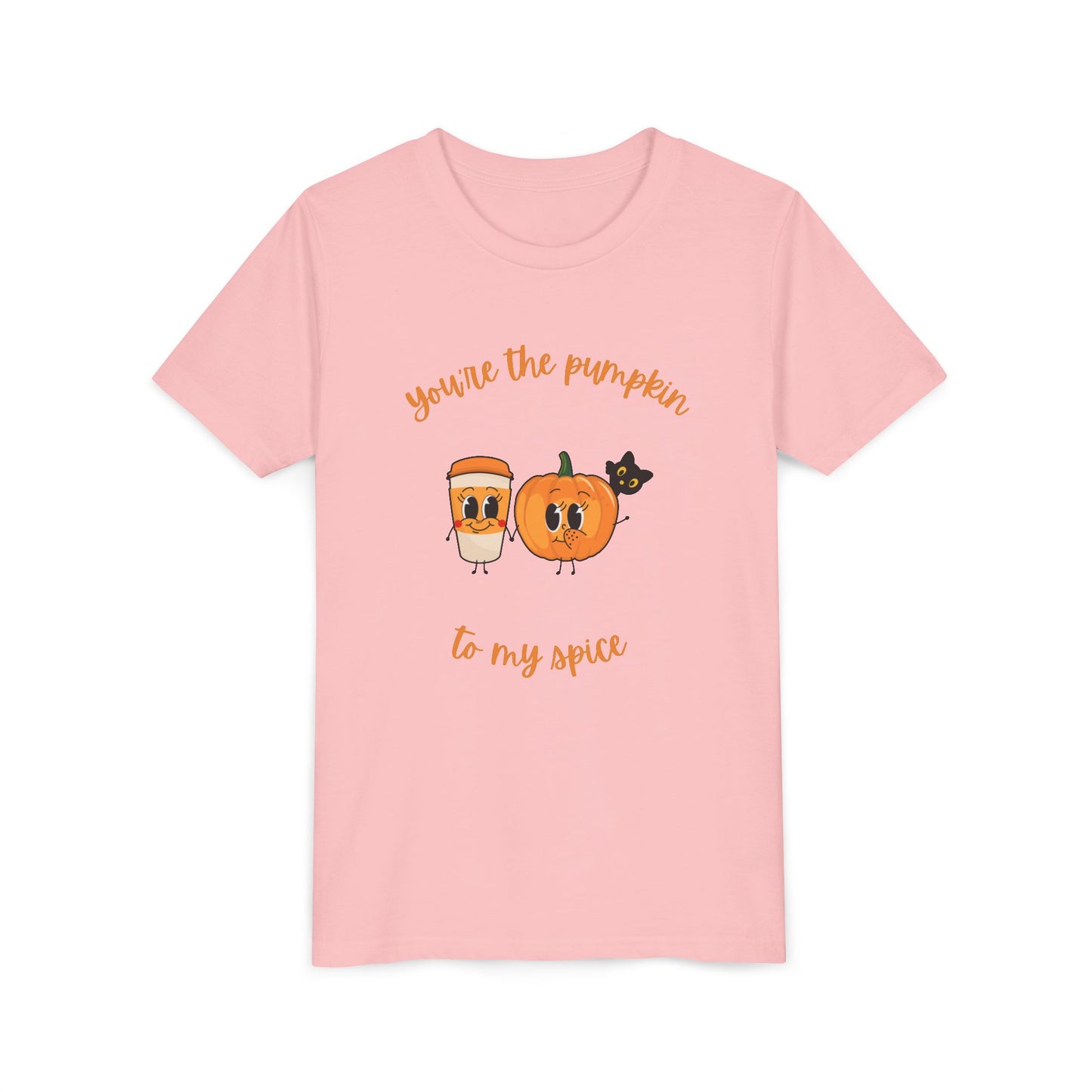 Cute Pumpkin Spice Youth Tee, Halloween T-Shirt