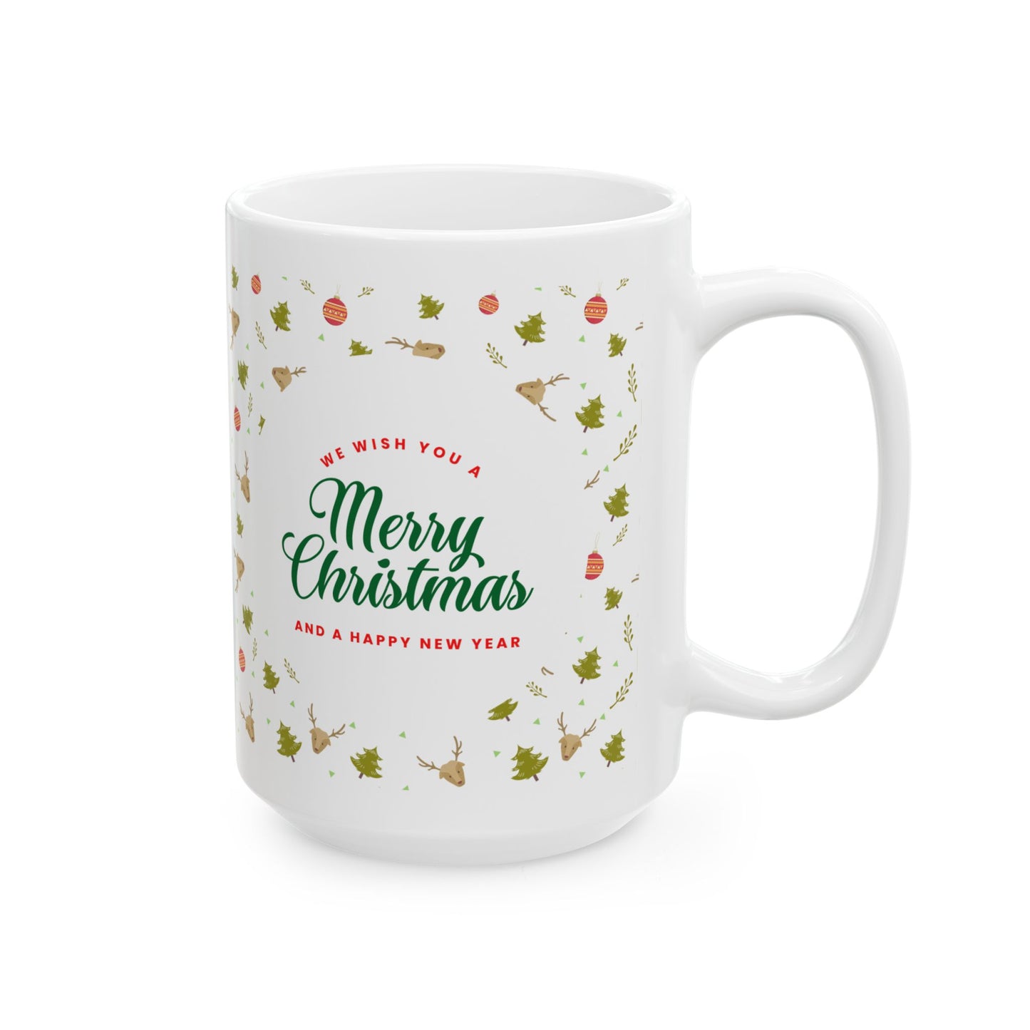 Festive Christmas Mug, Holiday Coffee Cup