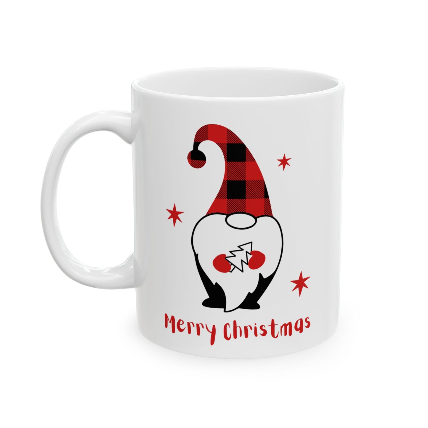 Merry Christmas Gnome Ceramic Mug | Holiday Gift, Coffee Lover
