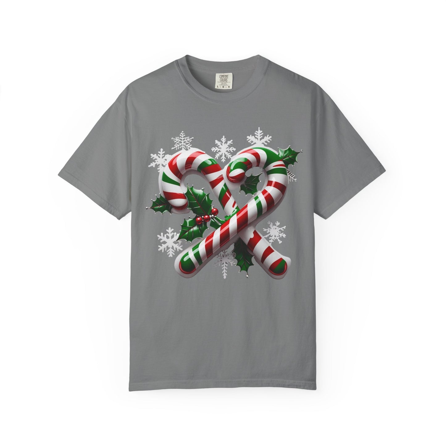 Candy cane Christmas t-shirt-Unisex Garment-Dyed T-shirt