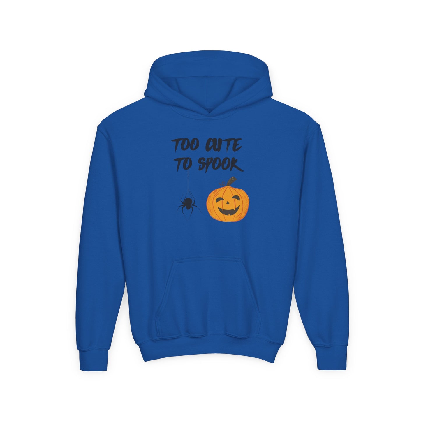 Youth Halloween Hoodie - Too Cute to Spook, Fall Apparel, Kids Sweatshirt, Autumn Fashion, Trick or Treat Gear