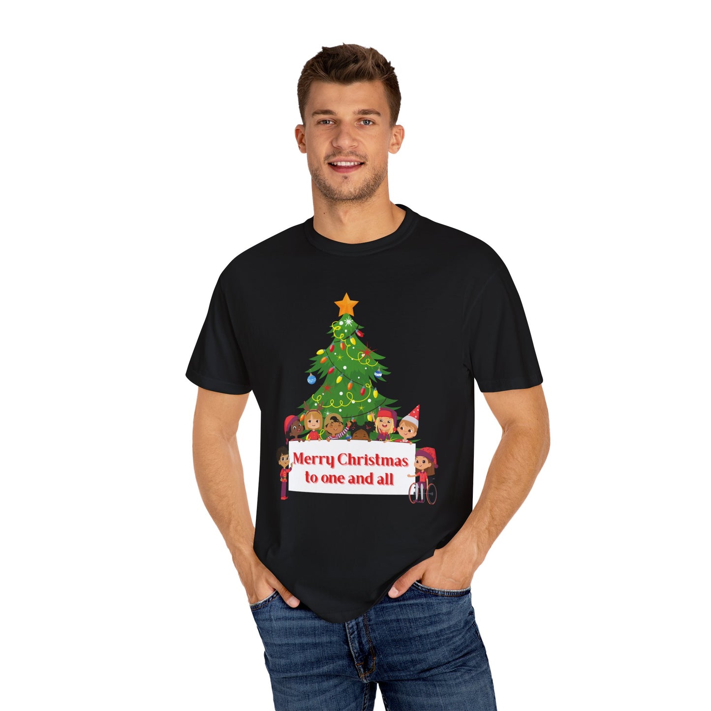 Merry Christmas Unisex T-Shirt, Holiday Tee, Cute Christmas Shirt, Family Gatherings, Festive Gift Idea