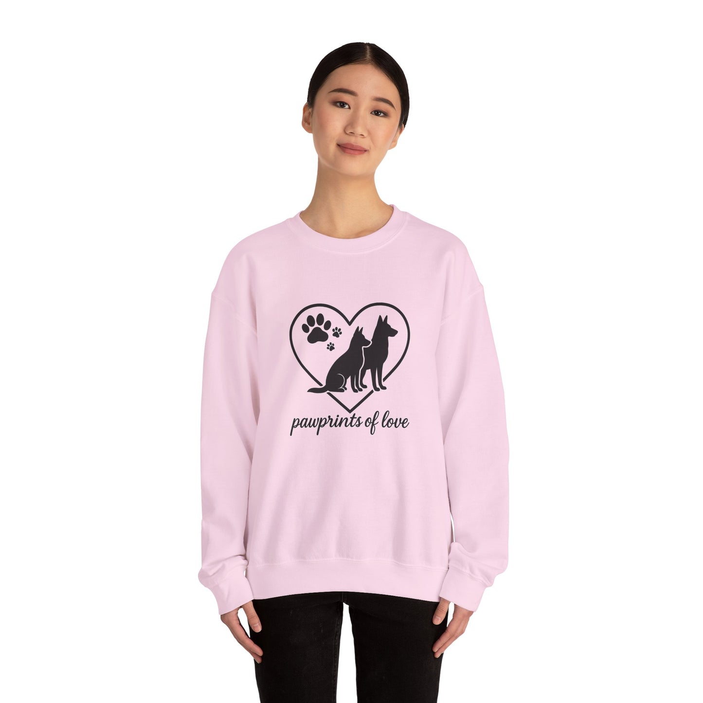 Pawprint Love Sweatshirt for Dog Lovers | Cozy Crewneck, Gift for Pet Owners, Animal Lovers, Dog Mom, Casual Style