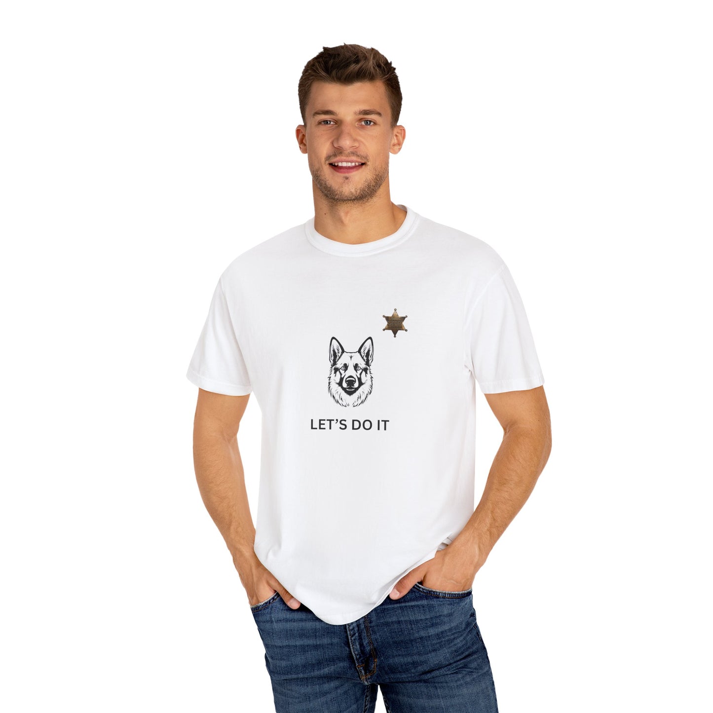 Police Dog Garment-Dyed T-Shirt - Lets Do It