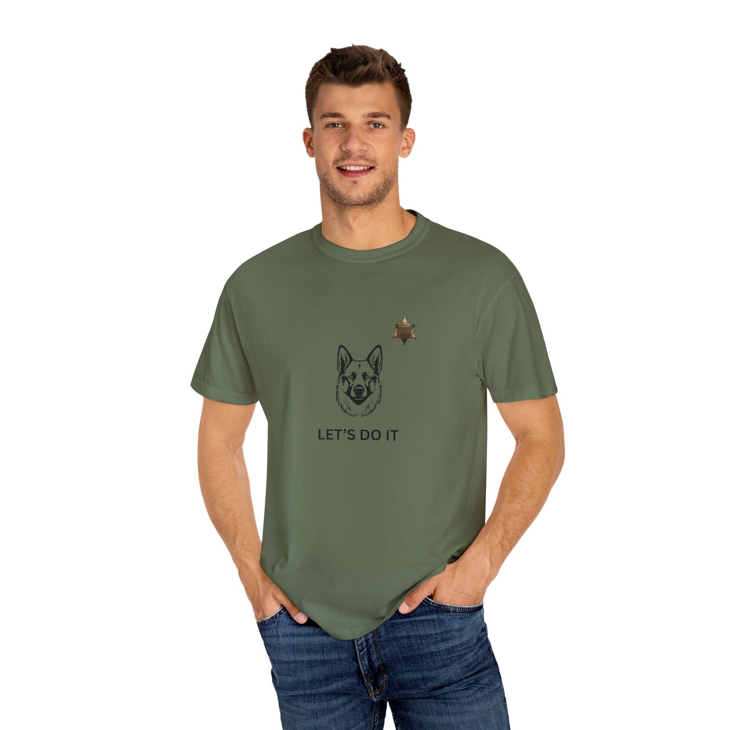 Police Dog Garment-Dyed T-Shirt - Lets Do It