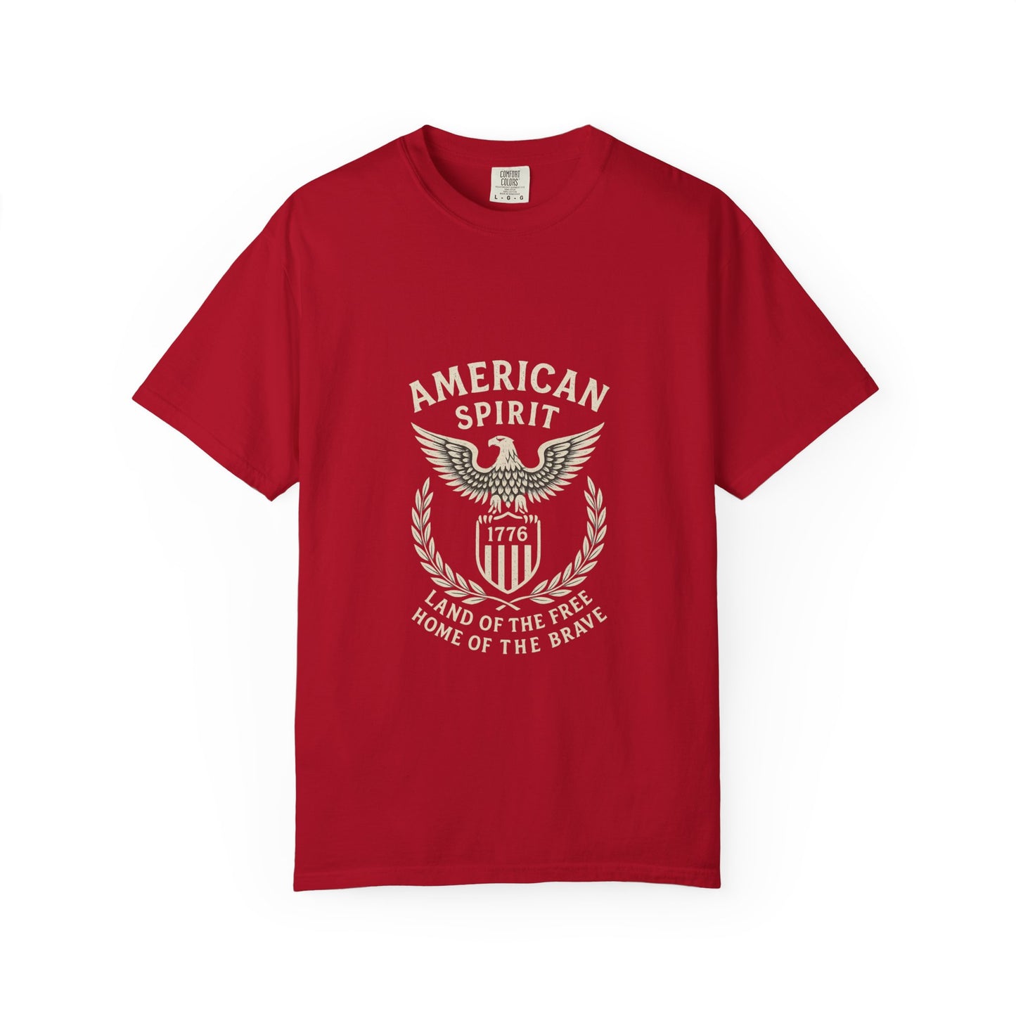 American Spirit Unisex Garment-Dyed T-shirt | Patriotic Tee, Casual Wear, 4th of July Gift, Vintage Style Shirt, Comfy Everyday Tee