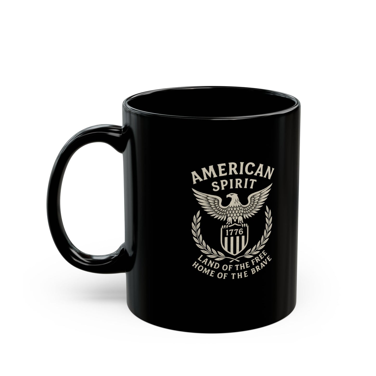 Patriotic Black Mug - Perfect for Coffee Lovers, Gifts for Veterans, Home Decor, American Spirit, Memorial Day, Independence Day