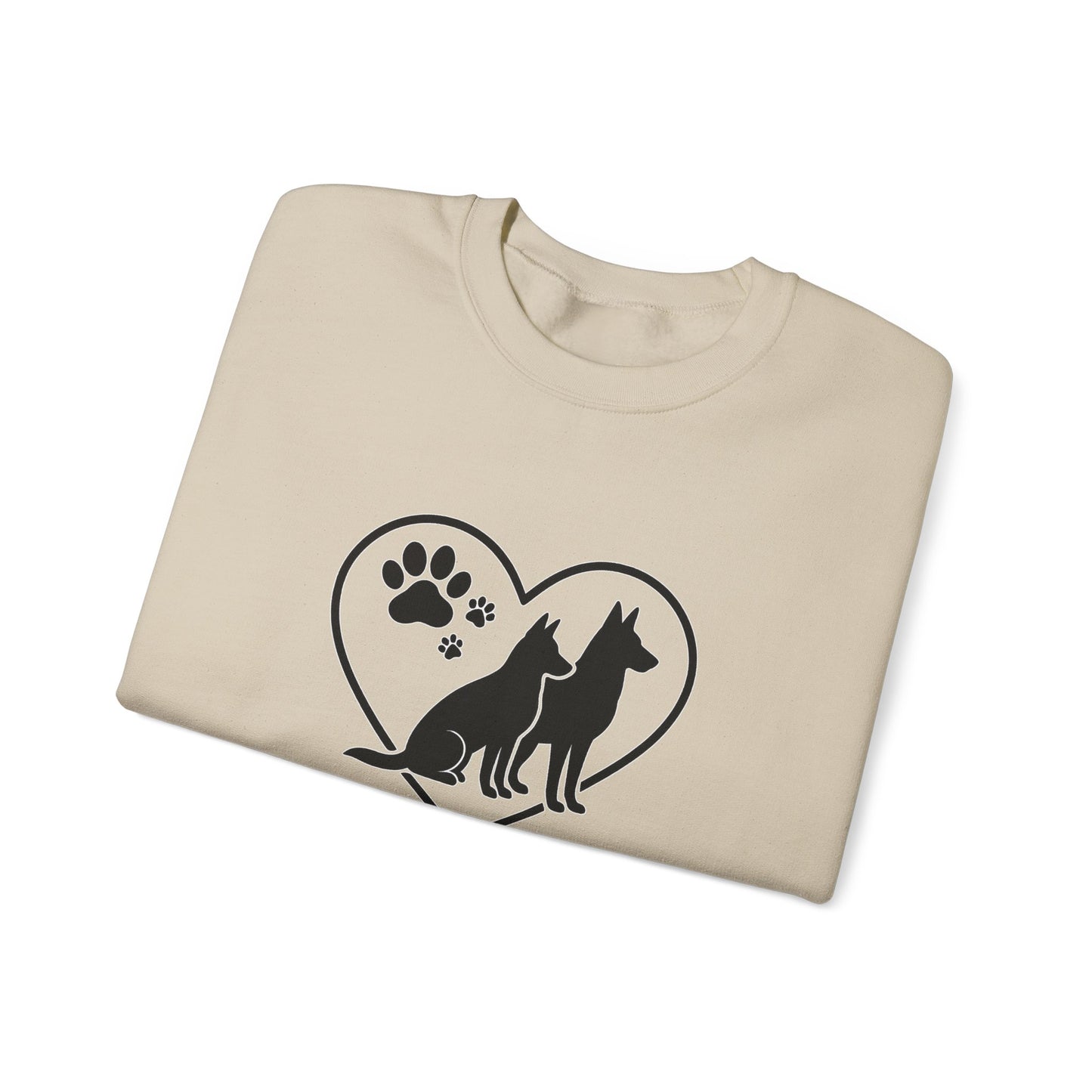 Pawprint Love Sweatshirt for Dog Lovers | Cozy Crewneck, Gift for Pet Owners, Animal Lovers, Dog Mom, Casual Style