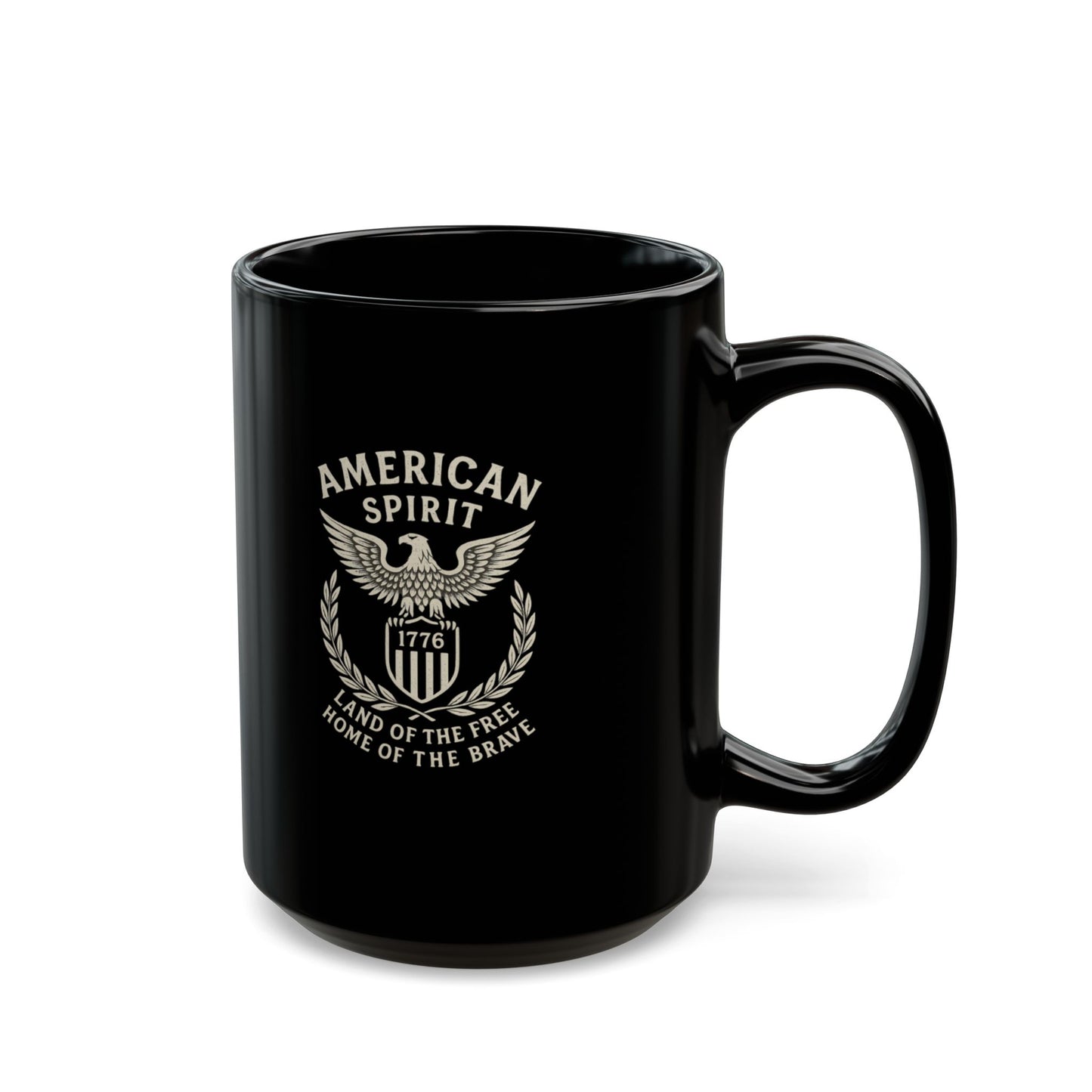 Patriotic Black Mug - Perfect for Coffee Lovers, Gifts for Veterans, Home Decor, American Spirit, Memorial Day, Independence Day