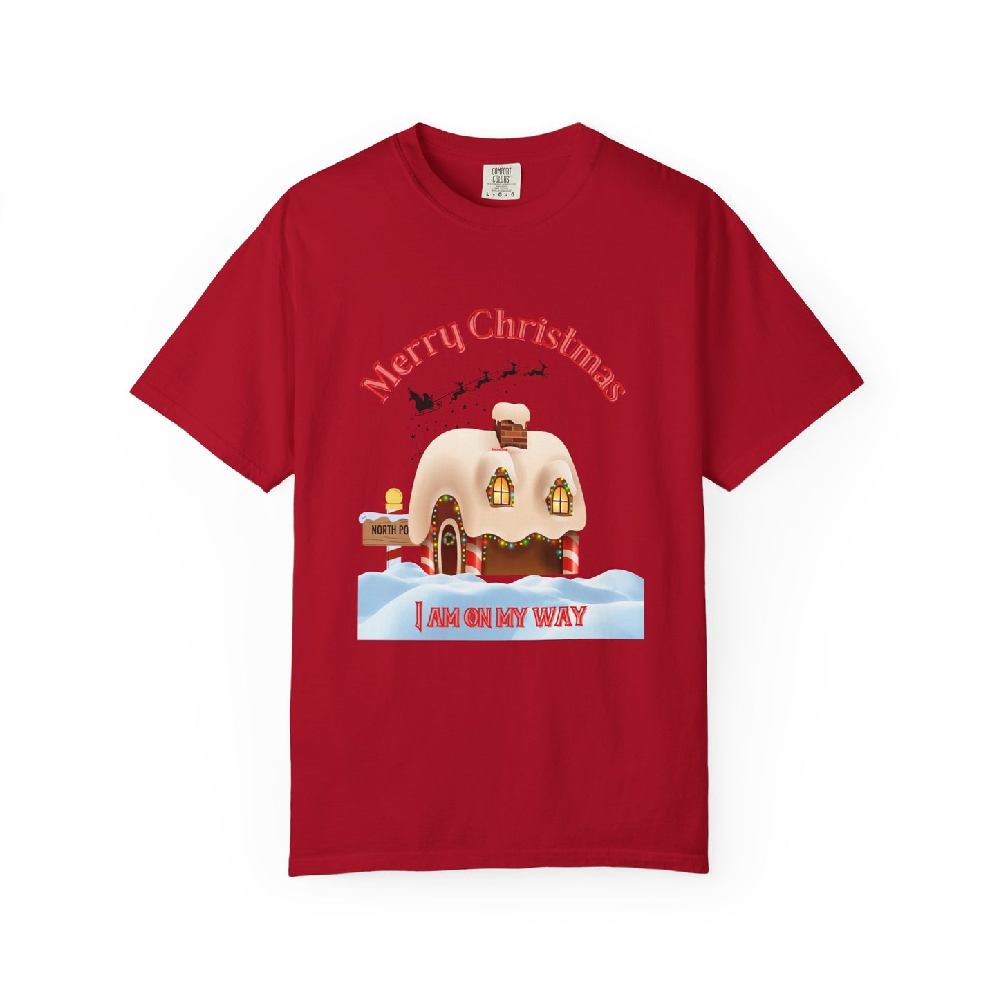 Merry Christmas Garment-Dyed T-Shirt | Unisex Holiday Tee, Christmas Gift, Cozy Casual Wear, Festive Apparel