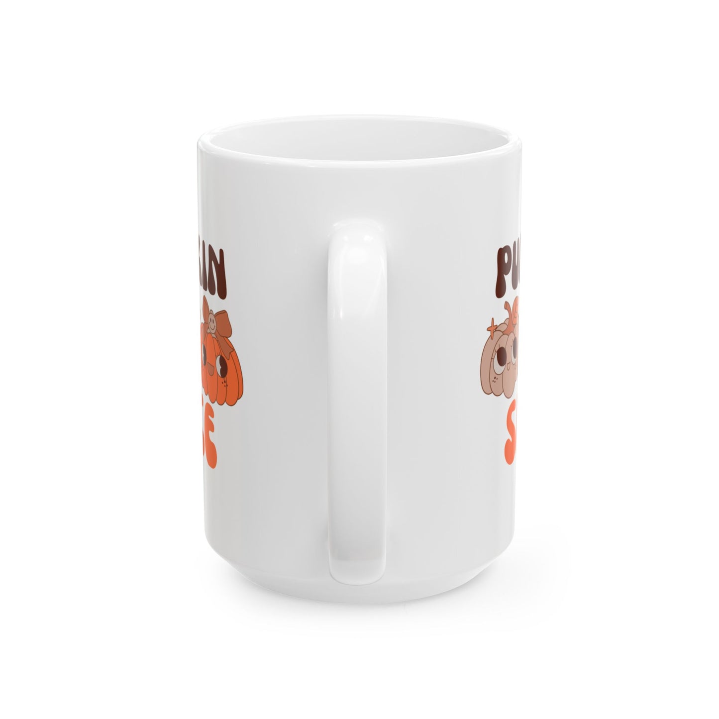 Whimsical Pumpkin Spice Mug, Cute Fall Drinkware 11oz & 15oz
