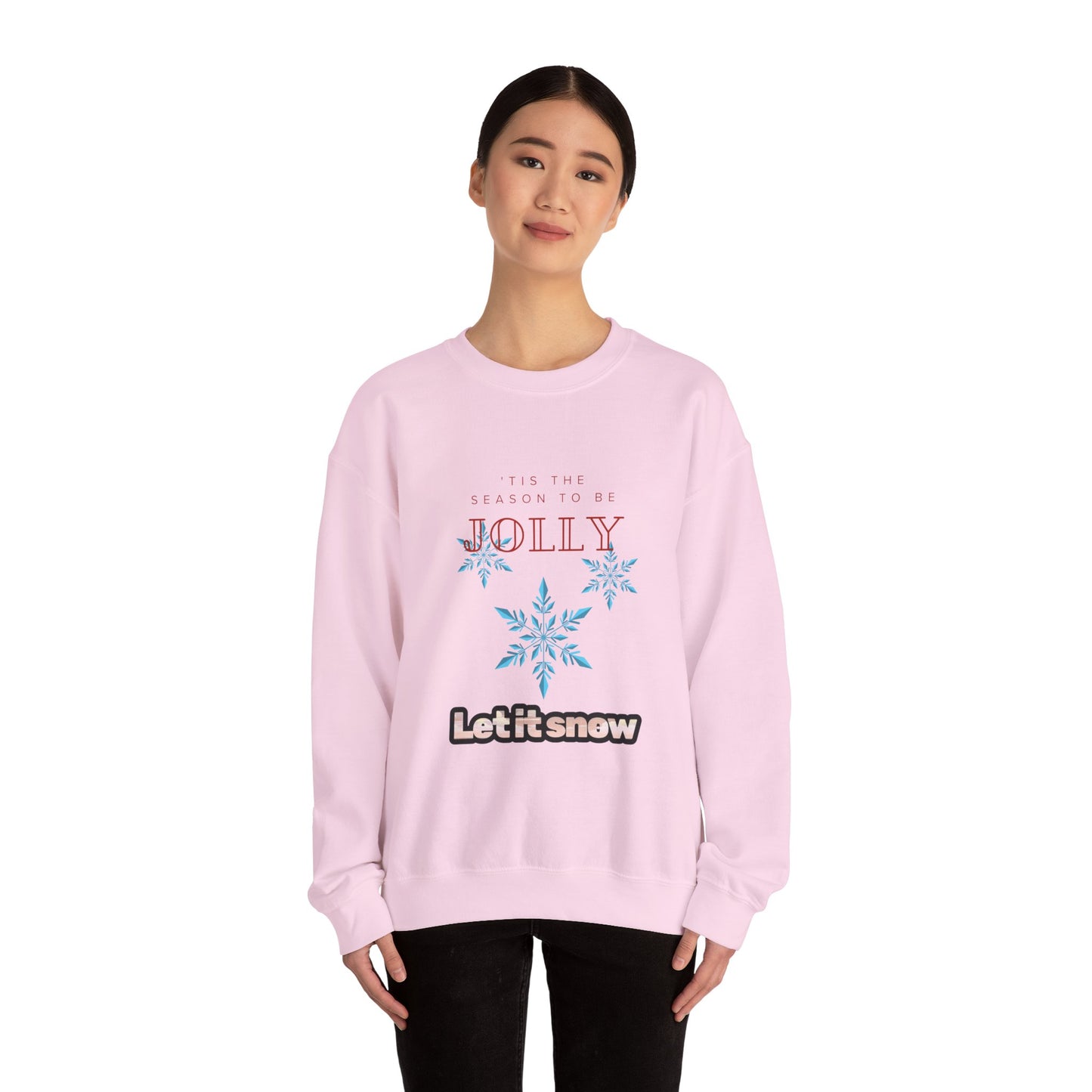 Festive 'Let It Snow' Crewneck Sweatshirt - Cozy Holiday Apparel