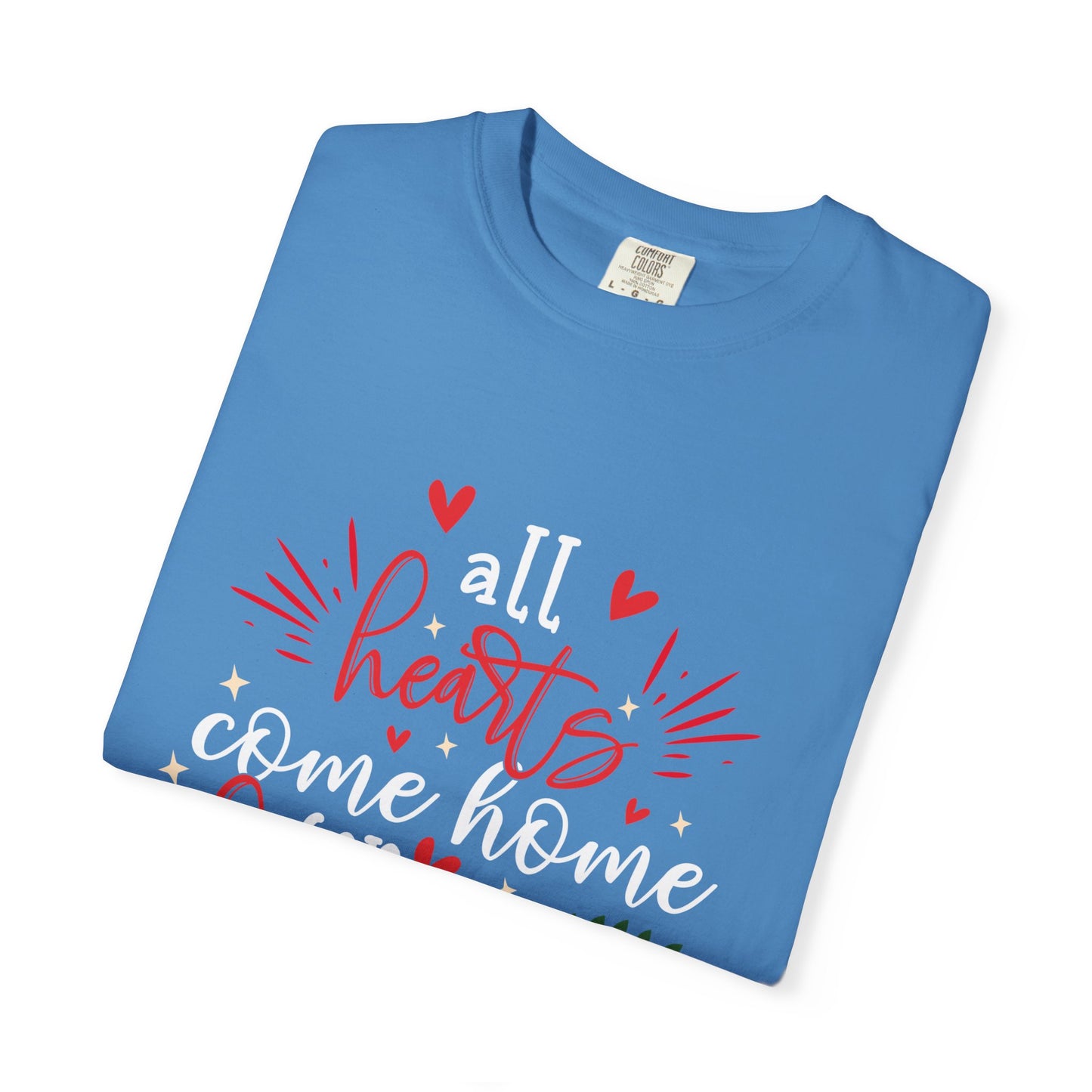 Unisex Christmas Garment-Dyed T-shirt expressing a wish to be home for the holiday
