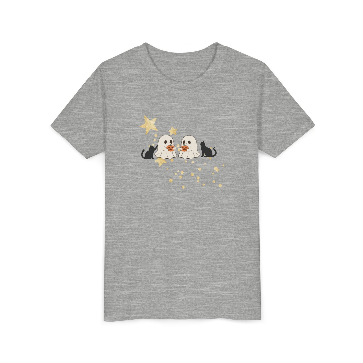 Adorable Cat and Star Youth Tee Perfect for Halloween