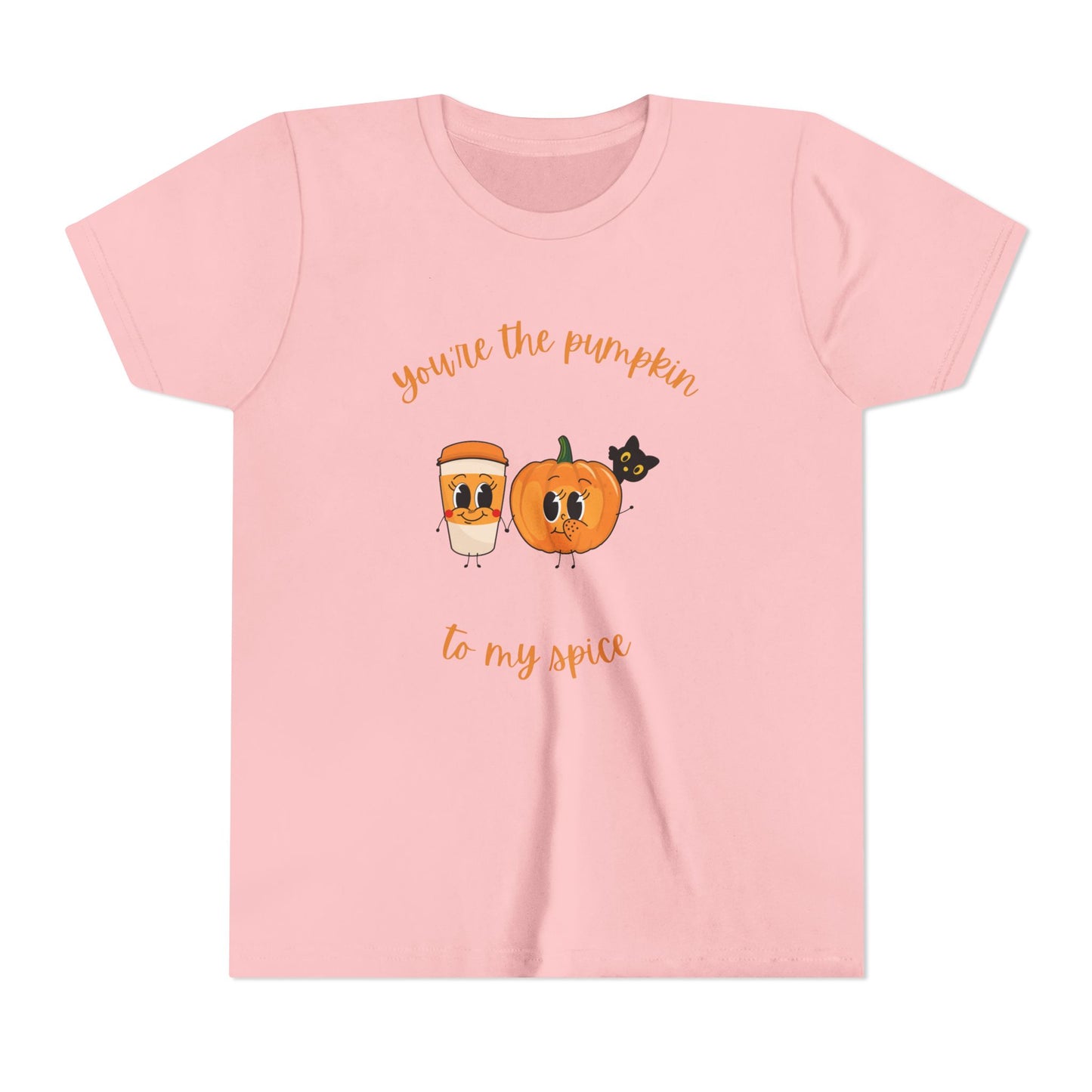 Cute Pumpkin Spice Youth Tee, Halloween T-Shirt