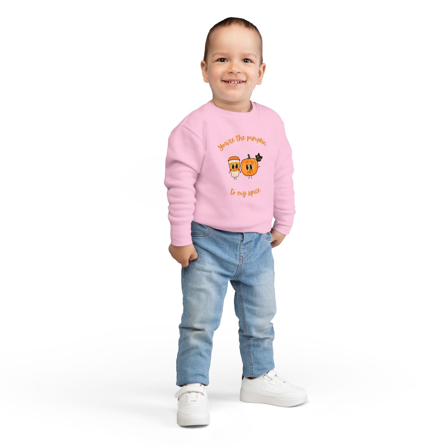 Adorable Pumpkin-Themed Toddler Sweatshirt, Cute Fall Apparel, Halloween Gift, Autumn Outfit, Toddler Clothing