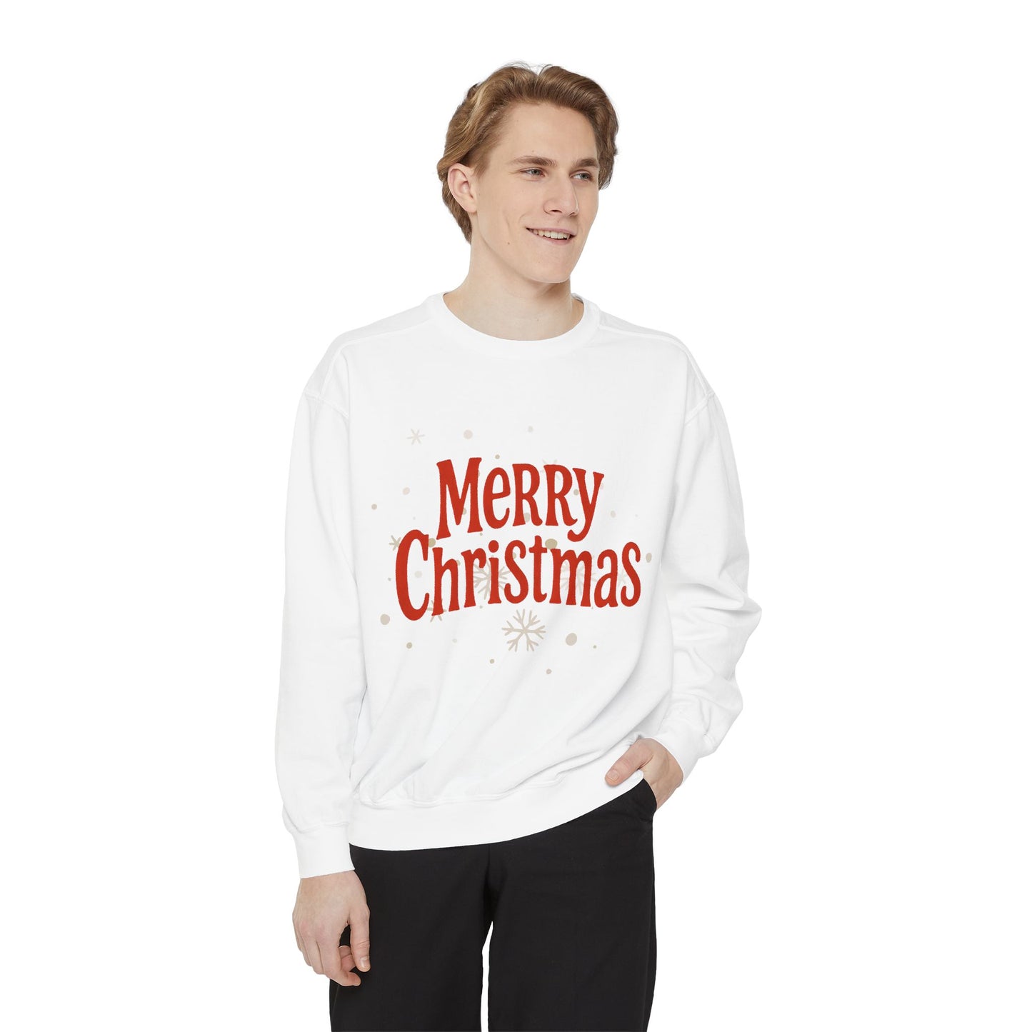 Merry Christmas Unisex Garment-Dyed Sweatshirt